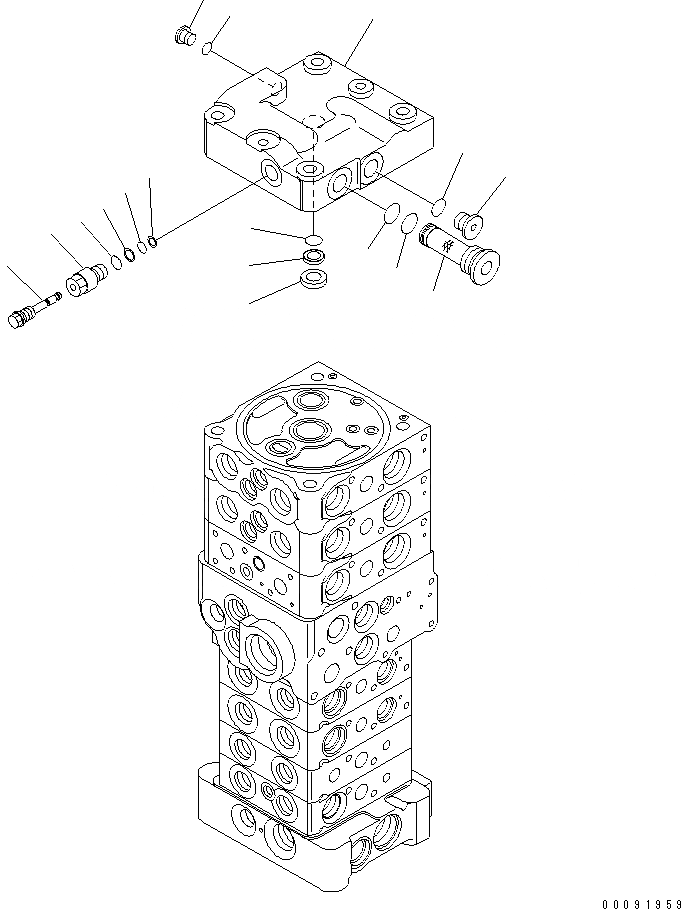 Схема запчастей Komatsu PC70-8 - ОСНОВН. КЛАПАН (7-КЛАПАН) (/8) (С ОТВАЛ) ОСНОВН. КОМПОНЕНТЫ И РЕМКОМПЛЕКТЫ