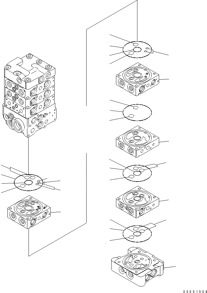 Схема запчастей Komatsu PC70-8 - ОСНОВН. КЛАПАН (7-КЛАПАН) (7/8) (С ОТВАЛ) ОСНОВН. КОМПОНЕНТЫ И РЕМКОМПЛЕКТЫ