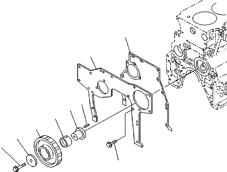 Схема запчастей Komatsu PC88MR-8 - ABB- ПЕРЕДН. ПРИВОД ДВИГАТЕЛЬ