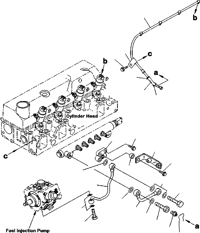 Схема запчастей Komatsu PC88MR-8 - AFT- ТОПЛИВН. ТРУБКИ ВПРЫСКА ДВИГАТЕЛЬ