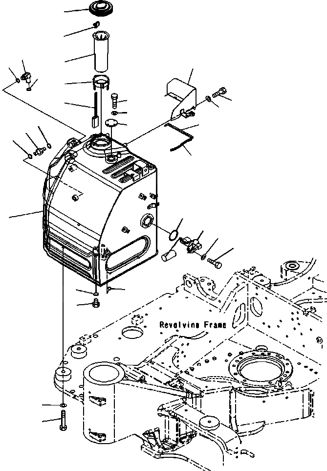 Схема запчастей Komatsu PC88MR-8 - D- ТОПЛИВН. БАК. С SELF-ПОДАЧА ТОПЛИВН. НАСОС ТОПЛИВН. БАК. AND КОМПОНЕНТЫ