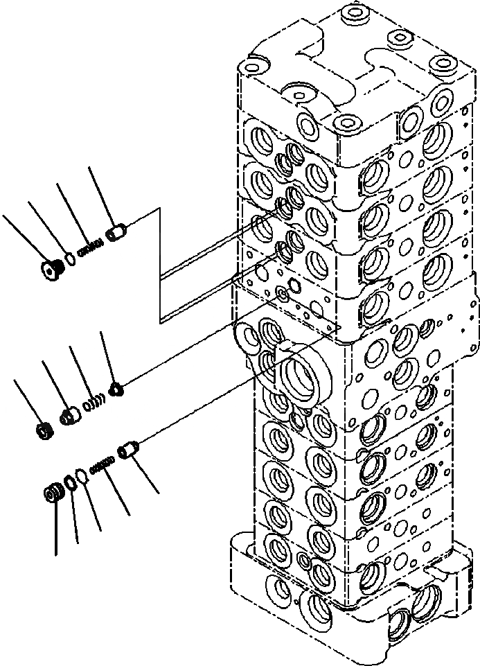 Схема запчастей Komatsu PC88MR-8 - H- ОСНОВН. УПРАВЛЯЮЩ. КЛАПАН С ДОПОЛН. АКТУАТОР AND/OR СЕРВИСНЫЙ КЛАПАН (/) ГИДРАВЛИКА