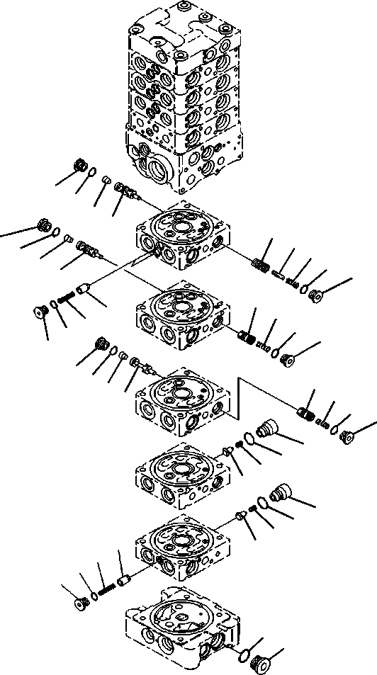 Схема запчастей Komatsu PC88MR-8 - H- ОСНОВН. УПРАВЛЯЮЩ. КЛАПАН С ДОПОЛН. АКТУАТОР AND/OR СЕРВИСНЫЙ КЛАПАН (/) ГИДРАВЛИКА
