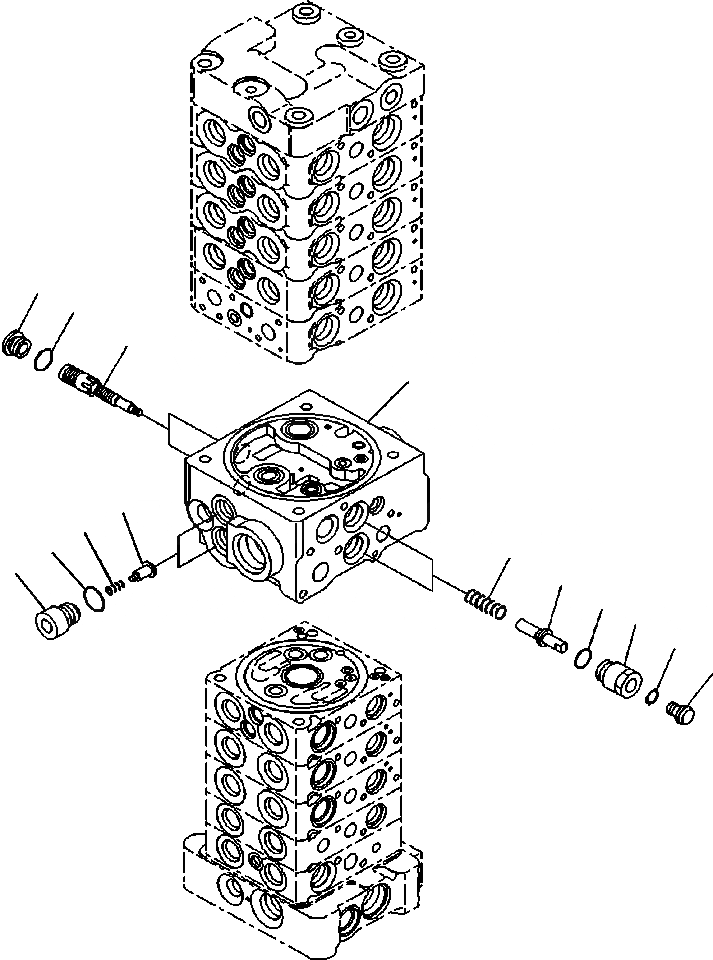 Схема запчастей Komatsu PC88MR-8 - H-7 ОСНОВН. УПРАВЛЯЮЩ. КЛАПАН С ДОПОЛН. АКТУАТОРS (7/7) ГИДРАВЛИКА