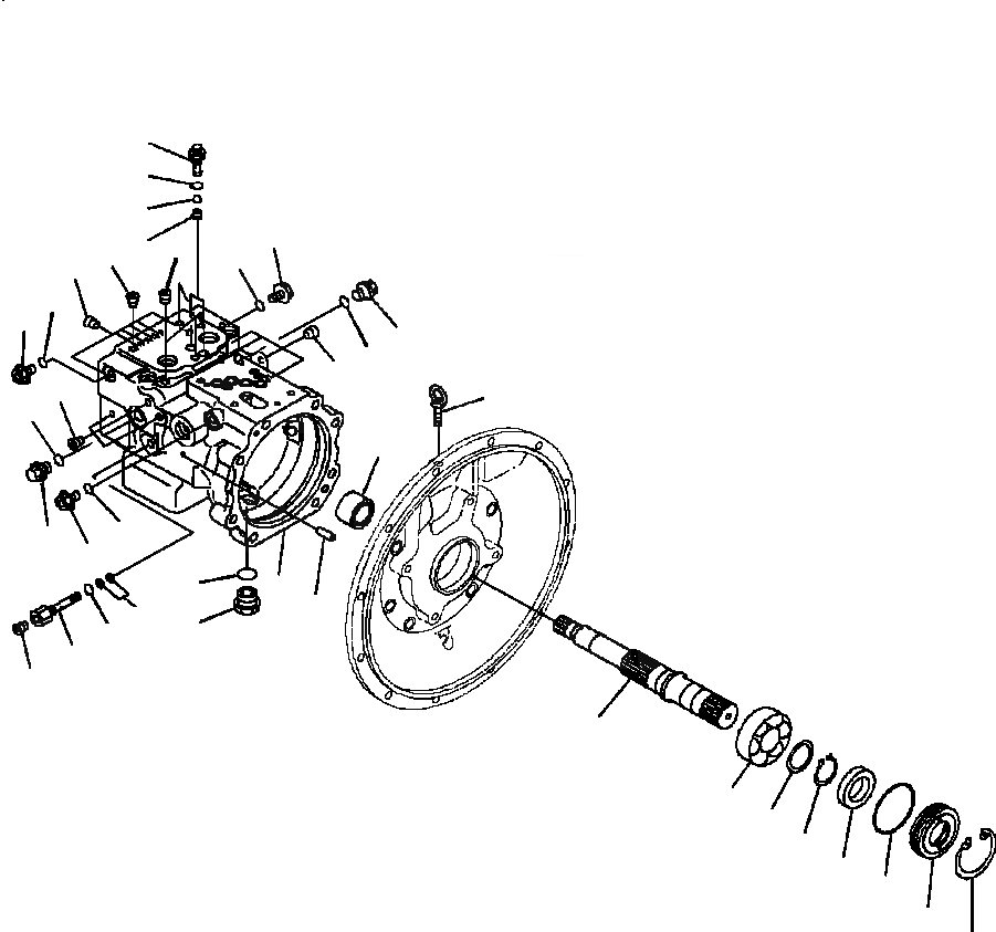 Схема запчастей Komatsu PC88MR-8 - H- ОСНОВН. ПОРШЕНЬ НАСОС ВНУТР. ЧАСТИ (/) ГИДРАВЛИКА