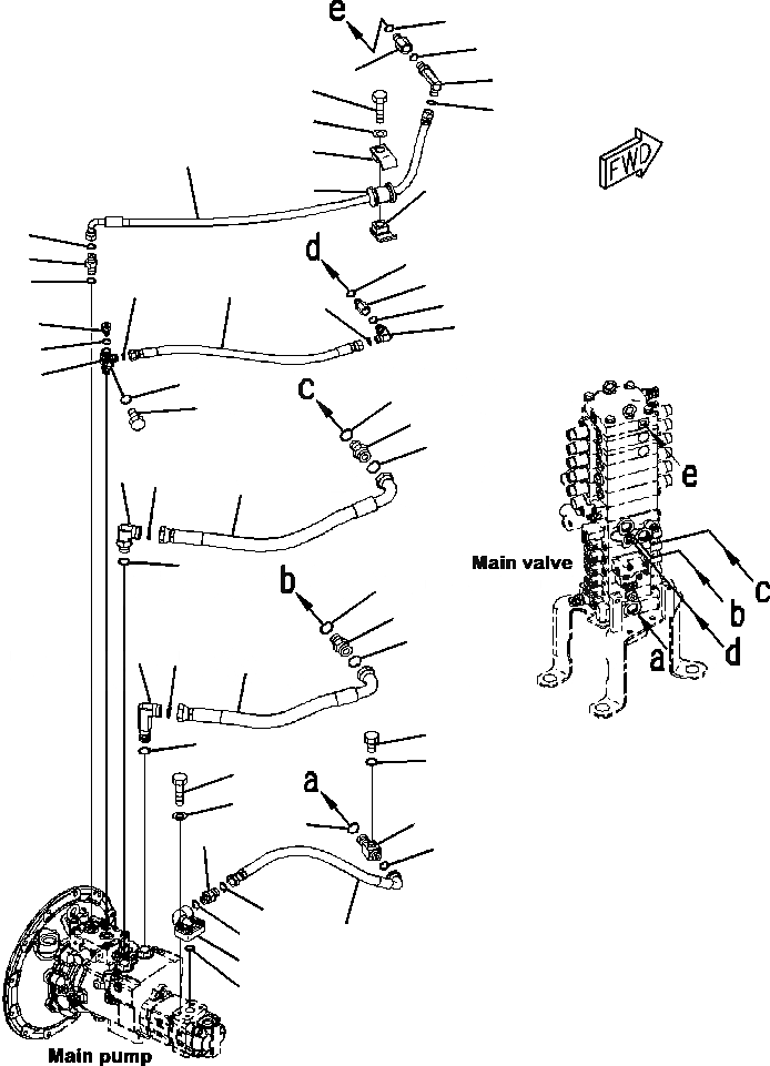 Схема запчастей Komatsu PC88MR-8 - H-8 ГИДРОЛИНИЯ ПОДАЮЩ. КОНТУР - ДЛЯ ТОПЛИВН. SELF-ПОДКАЧИВАЮЩ. НАСОС И АКТУАТОРS ГИДРАВЛИКА