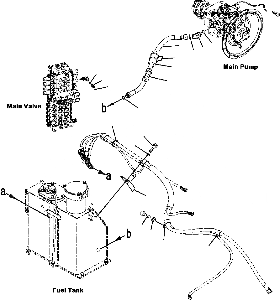 Схема запчастей Komatsu PC88MR-8 - H- ГИДРОЛИНИЯ ДРЕНАЖН. КОНТУР - С СЕРВИСНЫЙ КЛАПАН (/) ГИДРАВЛИКА