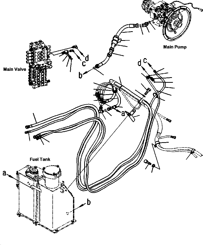 Схема запчастей Komatsu PC88MR-8 - H- ГИДРОЛИНИЯ ДРЕНАЖН. КОНТУР - С ДОПОЛН. АКТУАТОРS И СТРЕЛА И РУКОЯТЬ HOLDING КЛАПАНS (/) ГИДРАВЛИКА