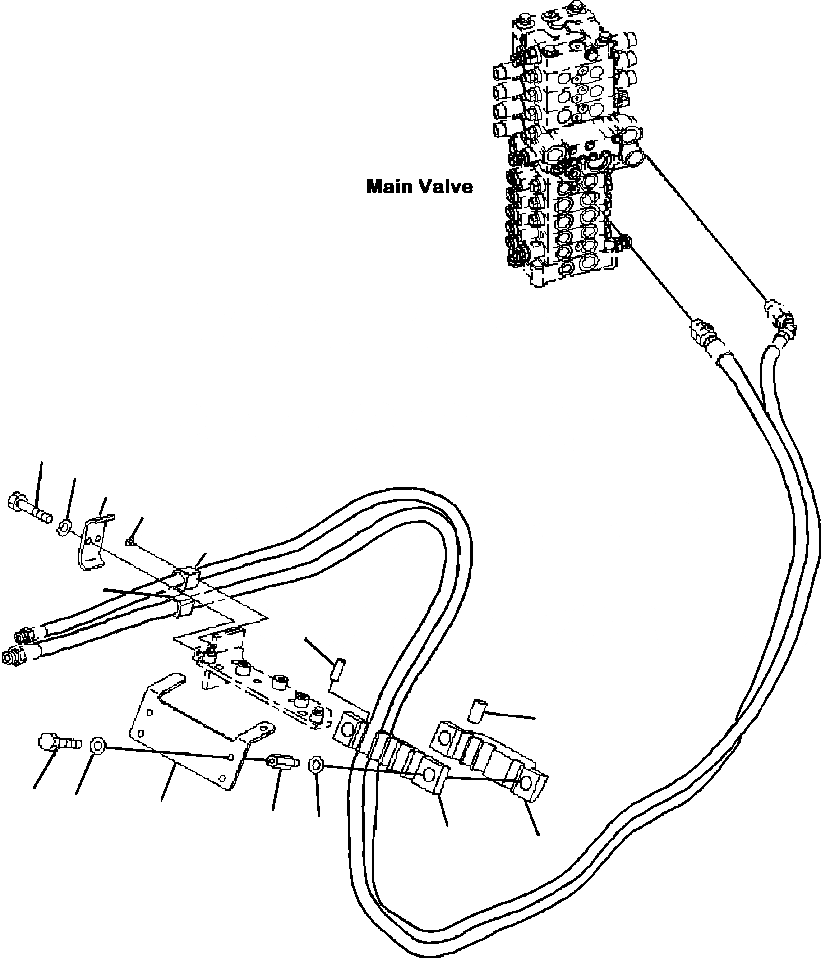 Схема запчастей Komatsu PC88MR-8 - H- ГИДРОЛИНИЯ ДРЕНАЖН. КОНТУР КРЕПЛЕНИЕ - С ДОПОЛН. АКТУАТОР ГИДРАВЛИКА