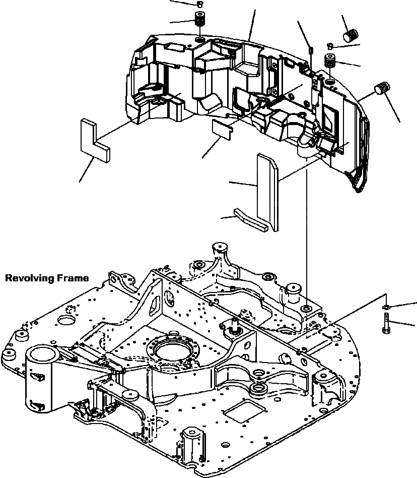 Схема запчастей Komatsu PC88MR-8 - M- ПРОТИВОВЕС 8 KG (,8 LBS) ЧАСТИ КОРПУСА