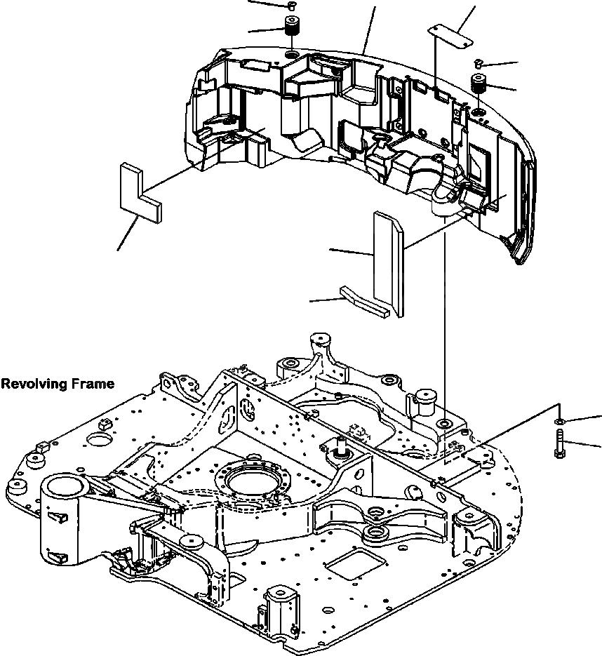 Схема запчастей Komatsu PC88MR-8 - M- ПРОТИВОВЕС KG (,7 LBS) ЧАСТИ КОРПУСА