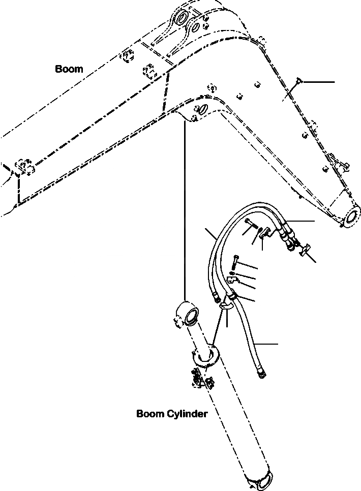 Схема запчастей Komatsu PC88MR-8 - T- ГИДРОЛИНИЯ ЦИЛИНДР СТРЕЛЫ РАБОЧЕЕ ОБОРУДОВАНИЕ