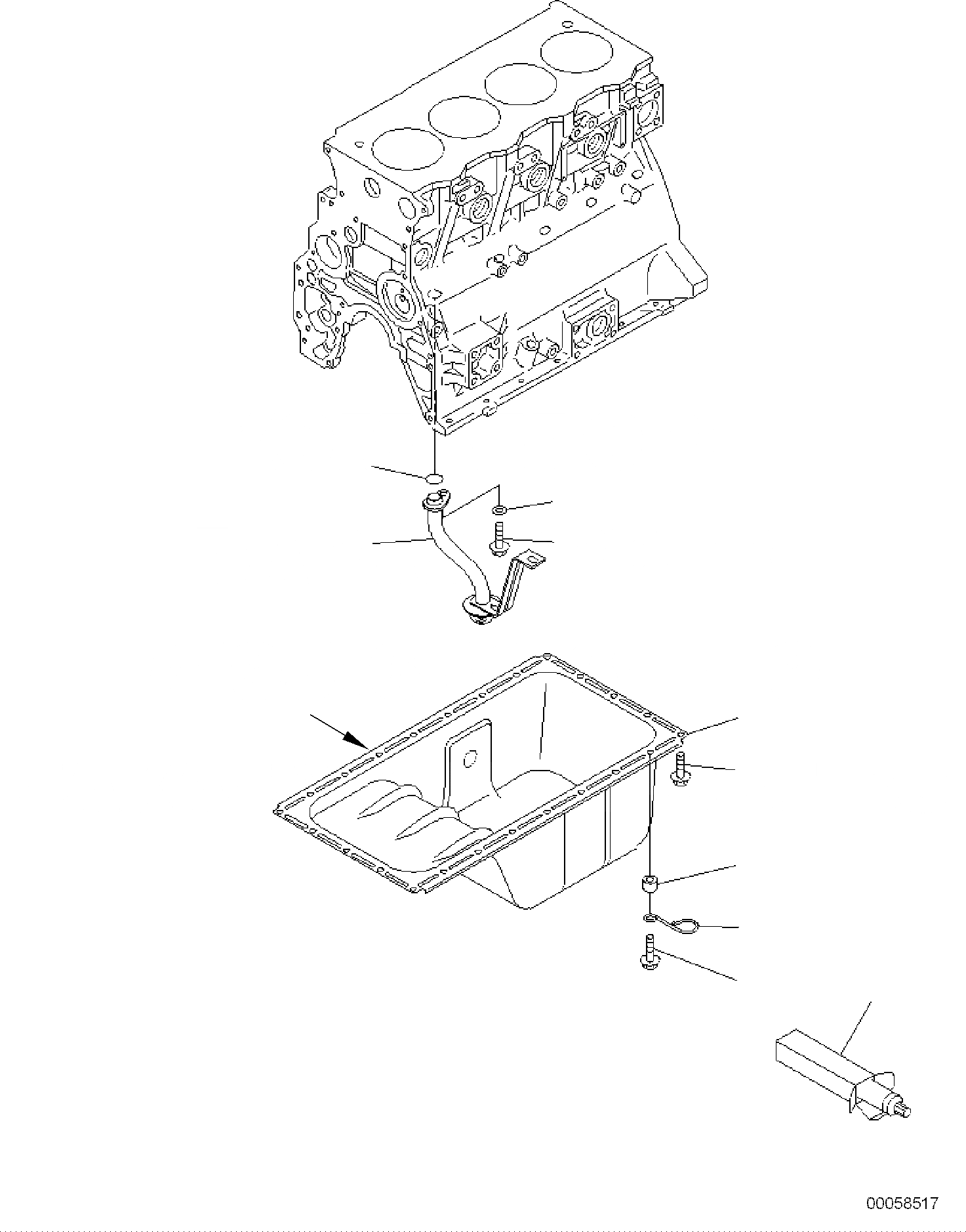 Схема запчастей Komatsu PW118MR-8 - МАСЛЯНЫЙ ПОДДОН ДВИГАТЕЛЬ БЛОК ЦИЛИНДРОВ И ITS КОМПОНЕНТЫ