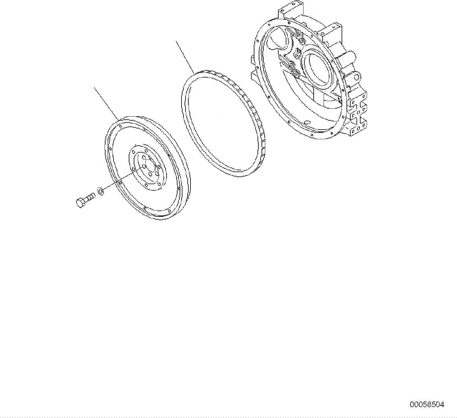 Схема запчастей Komatsu PW118MR-8 - МАХОВИК ДВИГАТЕЛЬ БЛОК ЦИЛИНДРОВ И ITS КОМПОНЕНТЫ