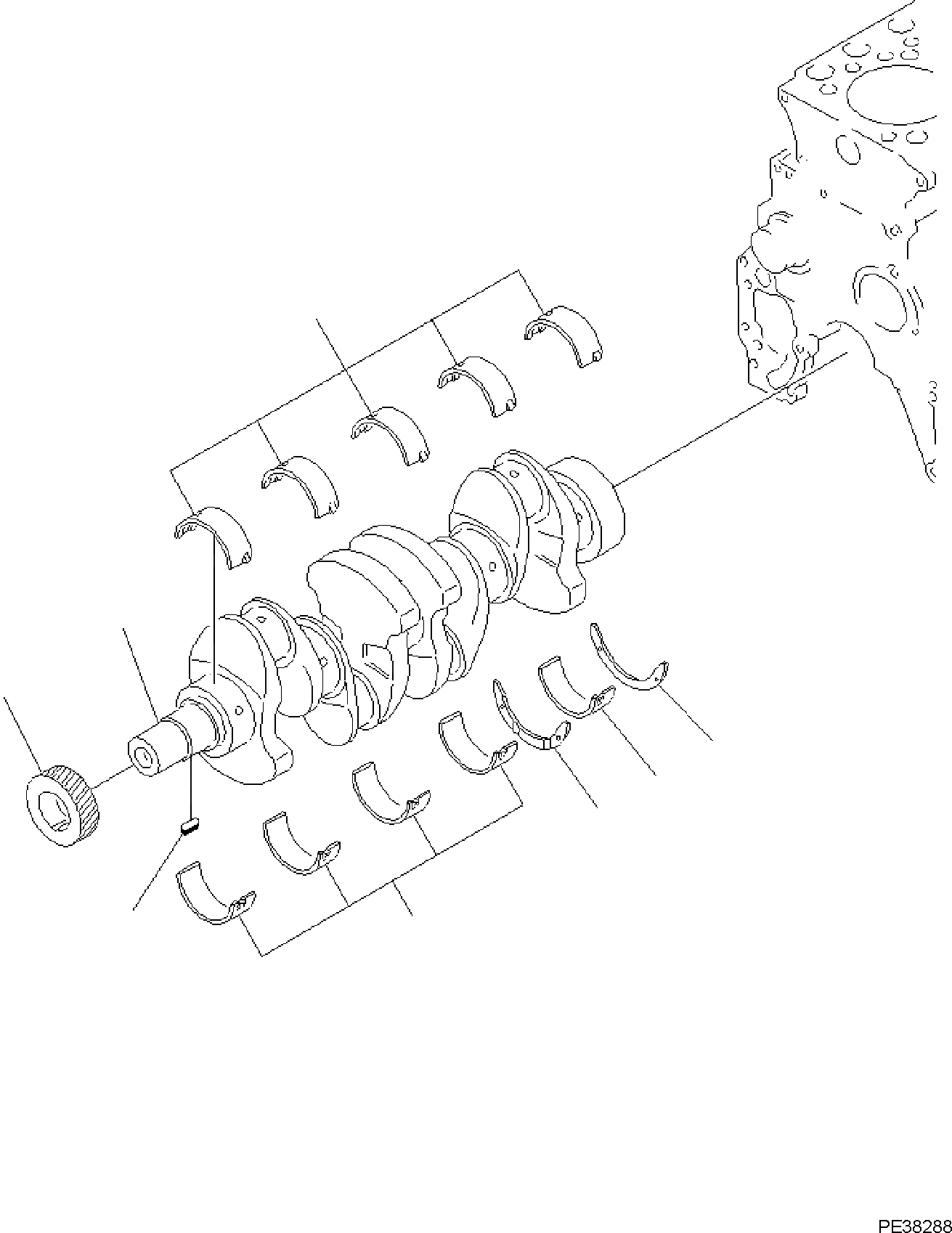 Схема запчастей Komatsu PW118MR-8 - КОЛЕНВАЛ ДВИГАТЕЛЬ БЛОК ЦИЛИНДРОВ И ITS КОМПОНЕНТЫ