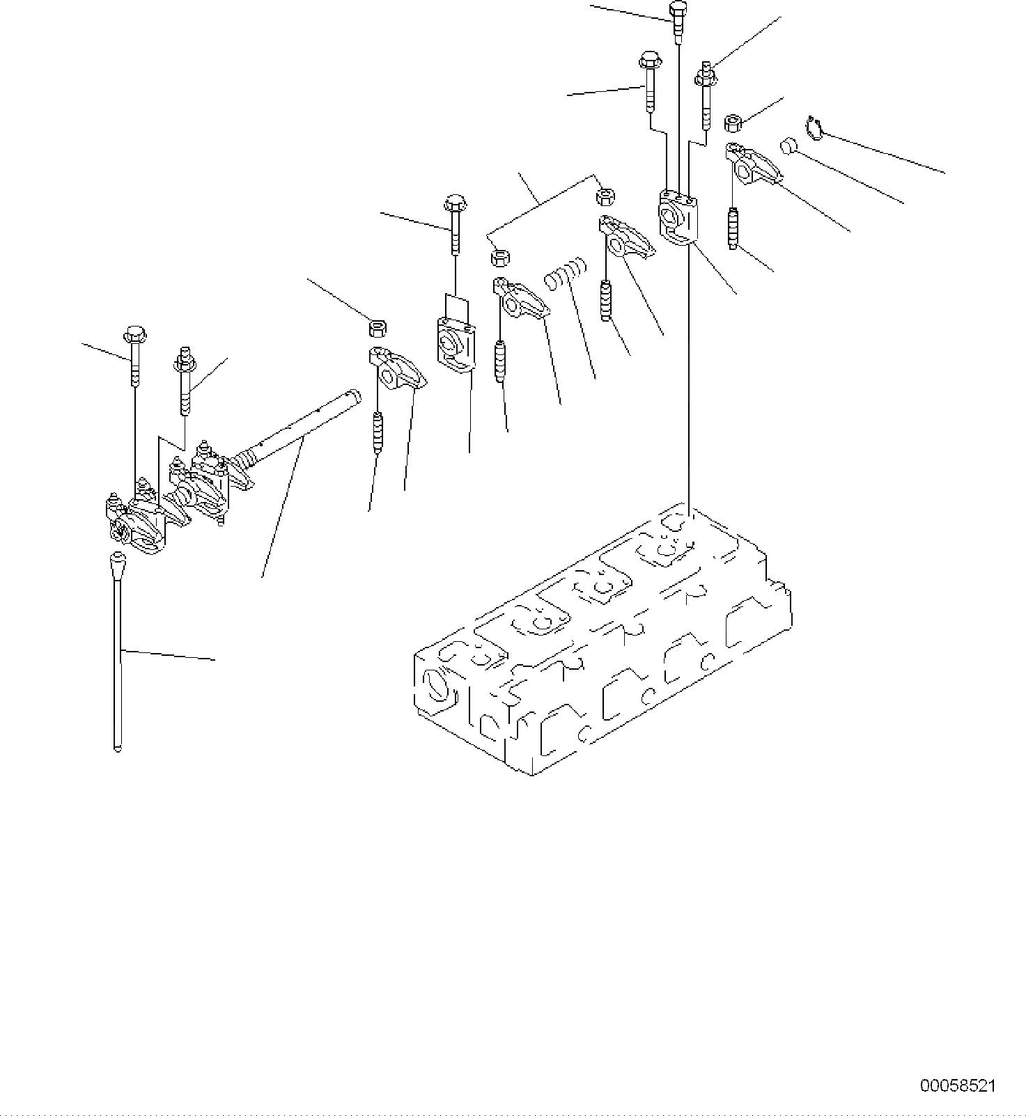 Схема запчастей Komatsu PW118MR-8 - КОРОМЫСЛО ДВИГАТЕЛЬ БЛОК ЦИЛИНДРОВ И ITS КОМПОНЕНТЫ