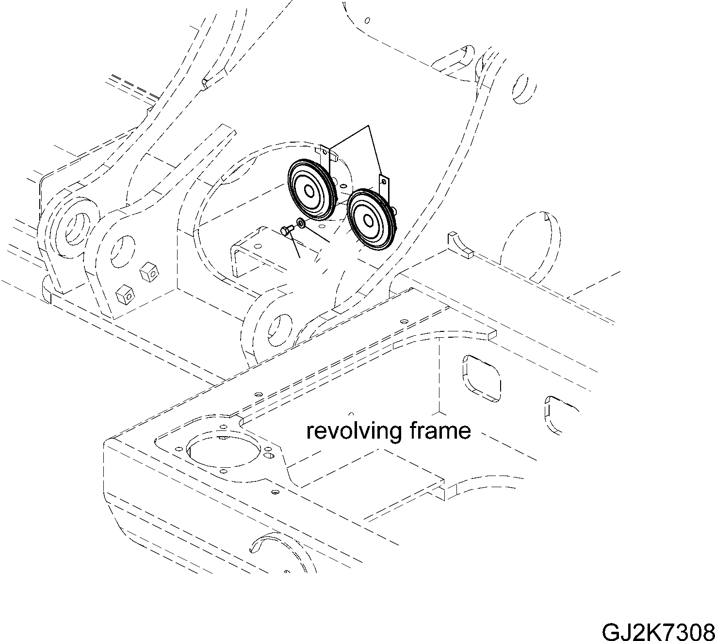 Схема запчастей Komatsu PW148-8 - ЗВУК. СИГНАЛ. E ЭЛЕКТРИКА
