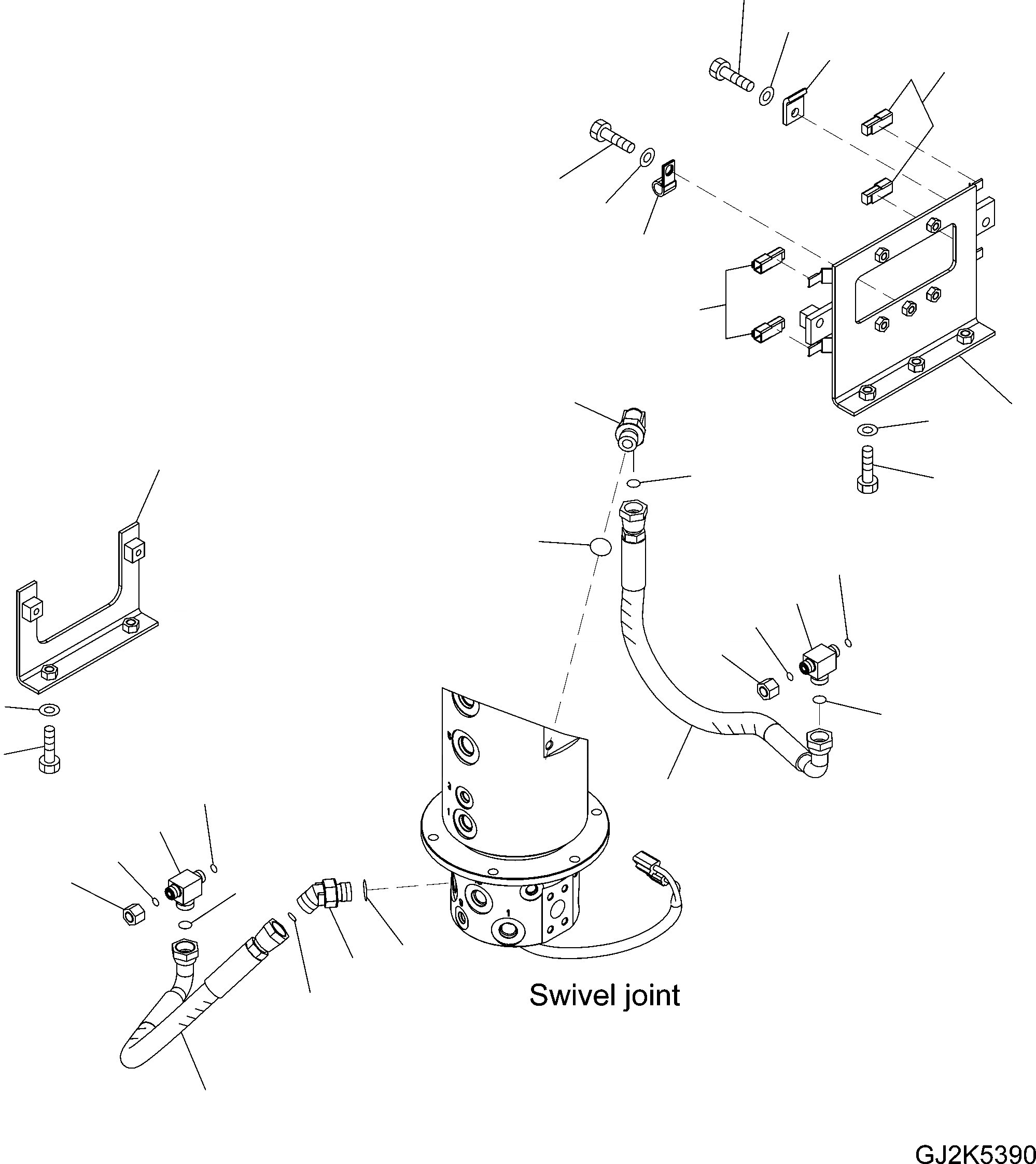 Схема запчастей Komatsu PW148-8 - ПОВОРОТНОЕ СОЕДИНЕНИЕ - НАВЕСН. ОБОРУД ЧАСТИ (ПЕРЕДН. LESS - ЗАДН. ОТВАЛ) N ПОВОРОТН. КРУГ И КОМПОНЕНТЫ