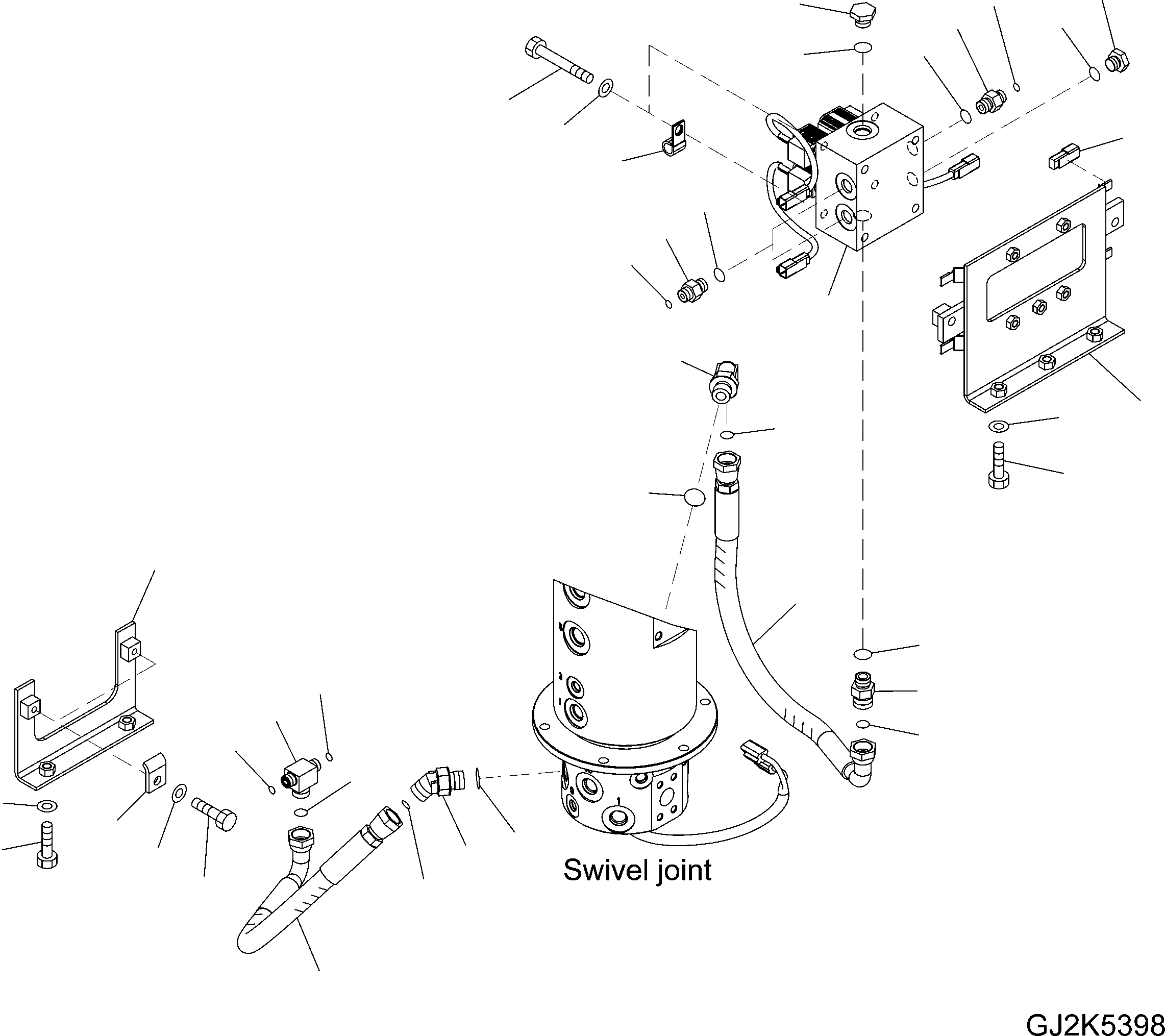 Схема запчастей Komatsu PW148-8 - ПОВОРОТНОЕ СОЕДИНЕНИЕ - НАВЕСН. ОБОРУД ЧАСТИ (ПЕРЕДН. ОПОРА - ЗАДН. ОТВАЛ) N ПОВОРОТН. КРУГ И КОМПОНЕНТЫ