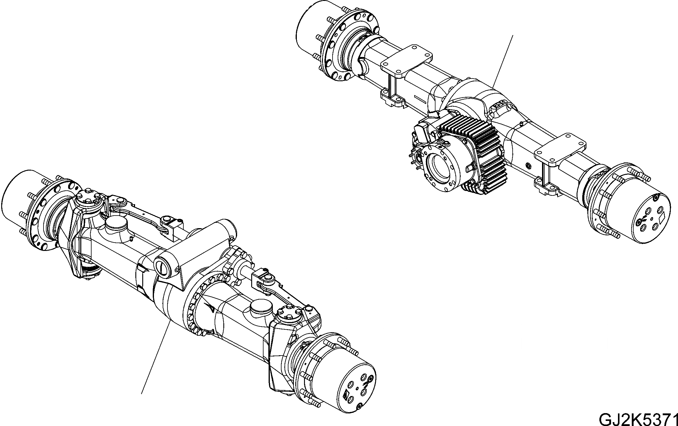 Схема запчастей Komatsu PW148-8 - МОСТS НИЖНЯЯ ГИДРОЛИНИЯ И ЛИНИЯ ХОДА