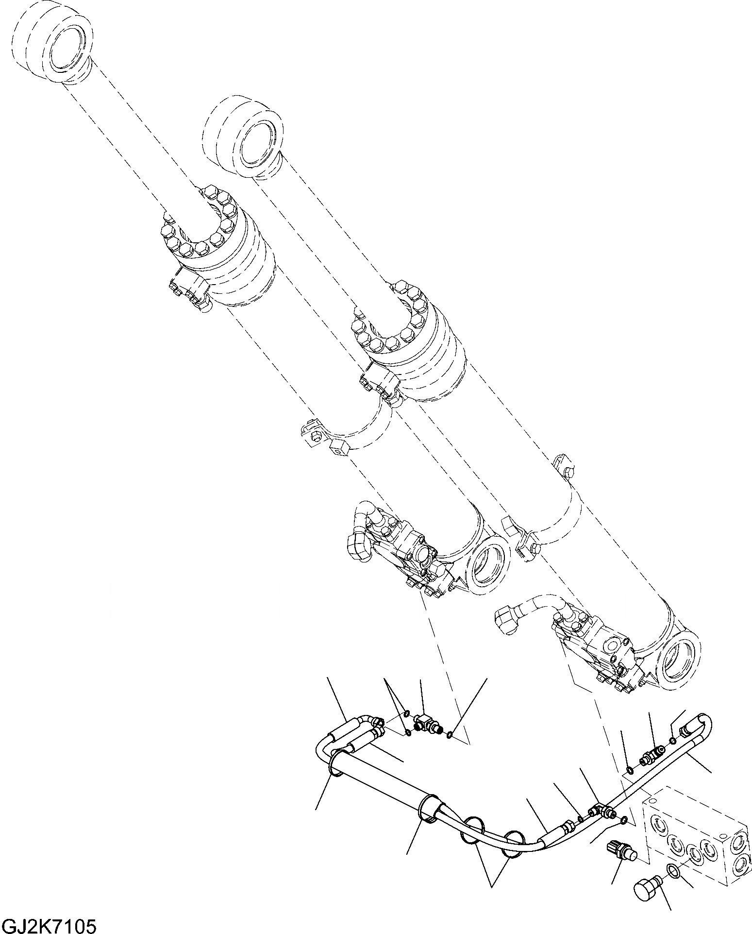 Схема запчастей Komatsu PW148-8 - TWO-ЧАСТИ СТРЕЛА - ПЕРЕГРУЗК. СИГНАЛИЗ-Я T РАБОЧЕЕ ОБОРУДОВАНИЕ