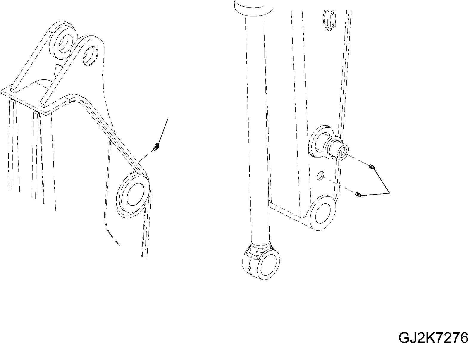 Схема запчастей Komatsu PW148-8 - РУКОЯТЬ - БЕЗ CENTRAL СМАЗКА T РАБОЧЕЕ ОБОРУДОВАНИЕ