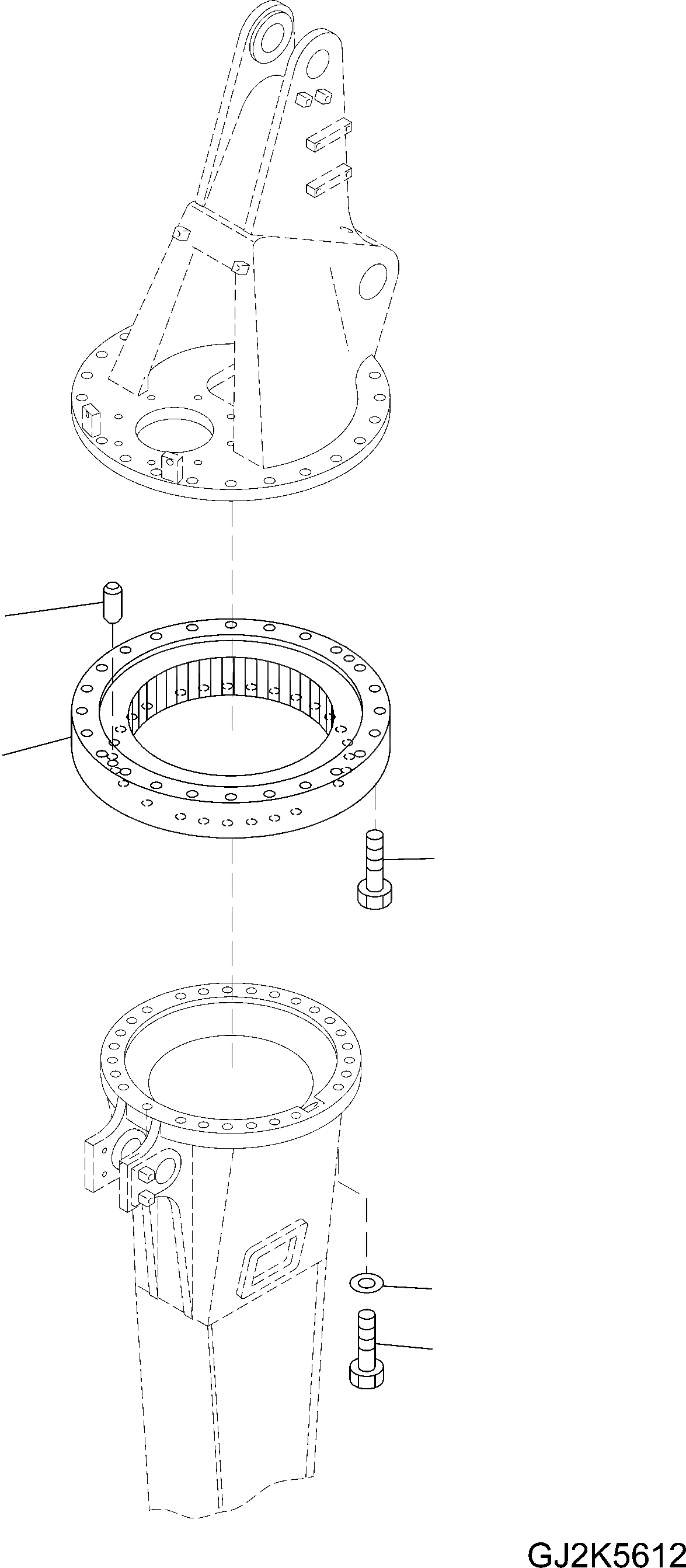 Схема запчастей Komatsu PW148-8 - ВРАЩАЮЩ. РУКОЯТЬ (ПОВОРОТН. КРУГ) T РАБОЧЕЕ ОБОРУДОВАНИЕ