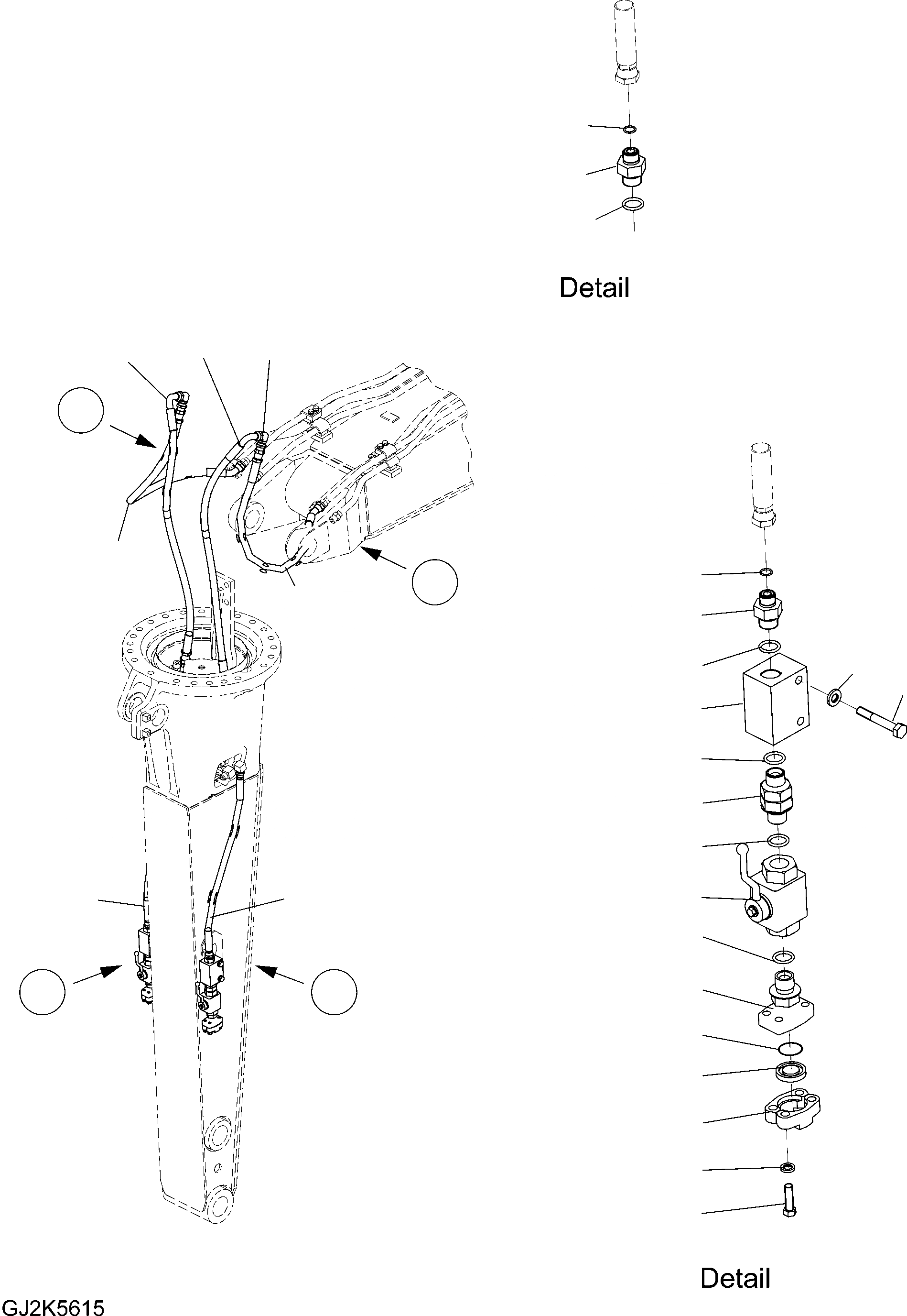 Схема запчастей Komatsu PW148-8 - ВРАЩАЮЩ. РУКОЯТЬ (HCU ТРУБЫ) T РАБОЧЕЕ ОБОРУДОВАНИЕ