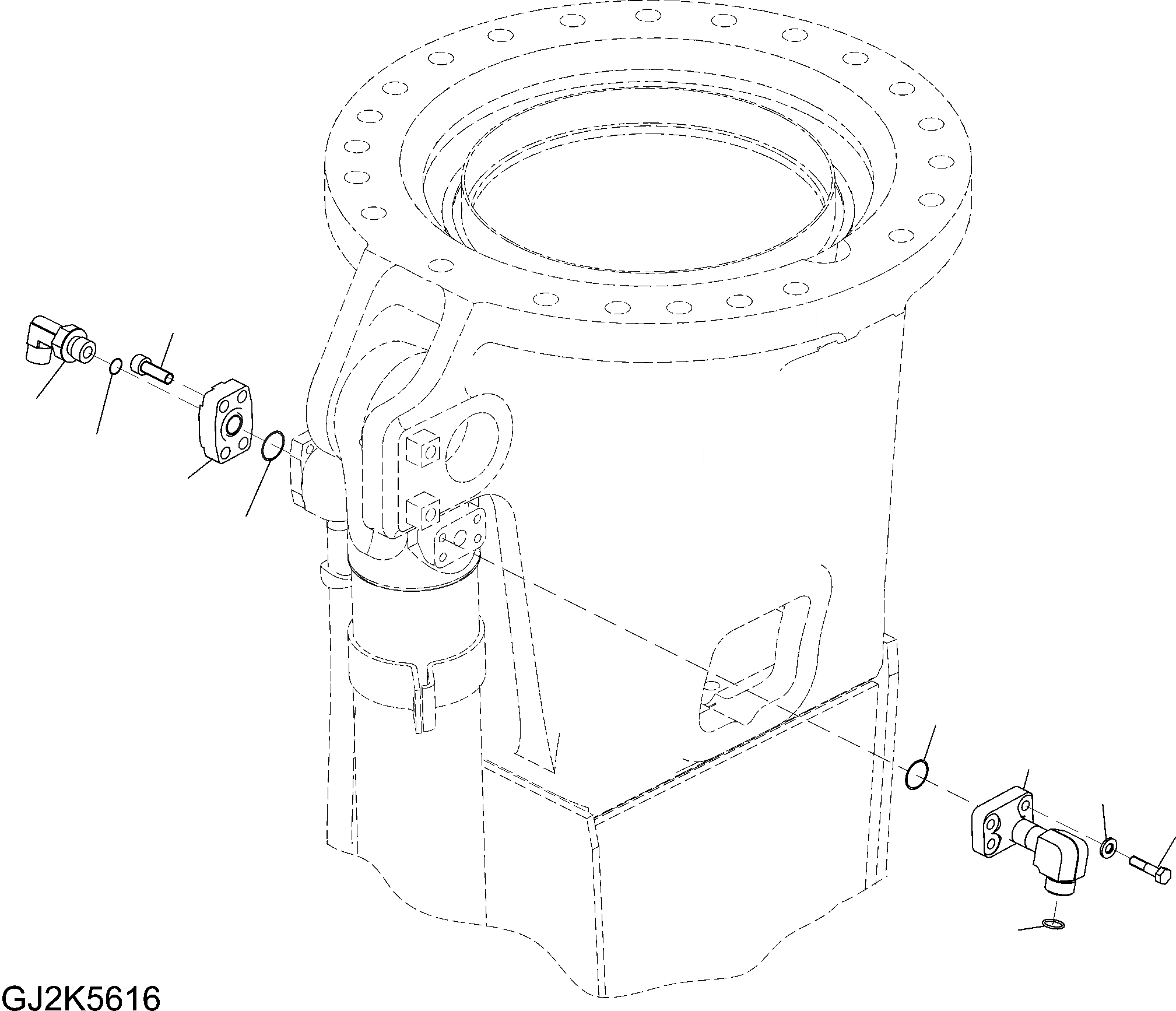 Схема запчастей Komatsu PW148-8 - ВРАЩАЮЩ. РУКОЯТЬ (ЦИЛИНДР КОВША ТРУБЫ) T РАБОЧЕЕ ОБОРУДОВАНИЕ