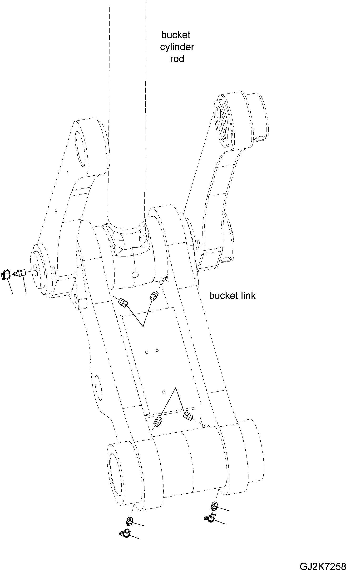 Схема запчастей Komatsu PW148-8 - СОЕДИНЕНИЕ КОВША - CENTRAL СМАЗКА (STD) T РАБОЧЕЕ ОБОРУДОВАНИЕ