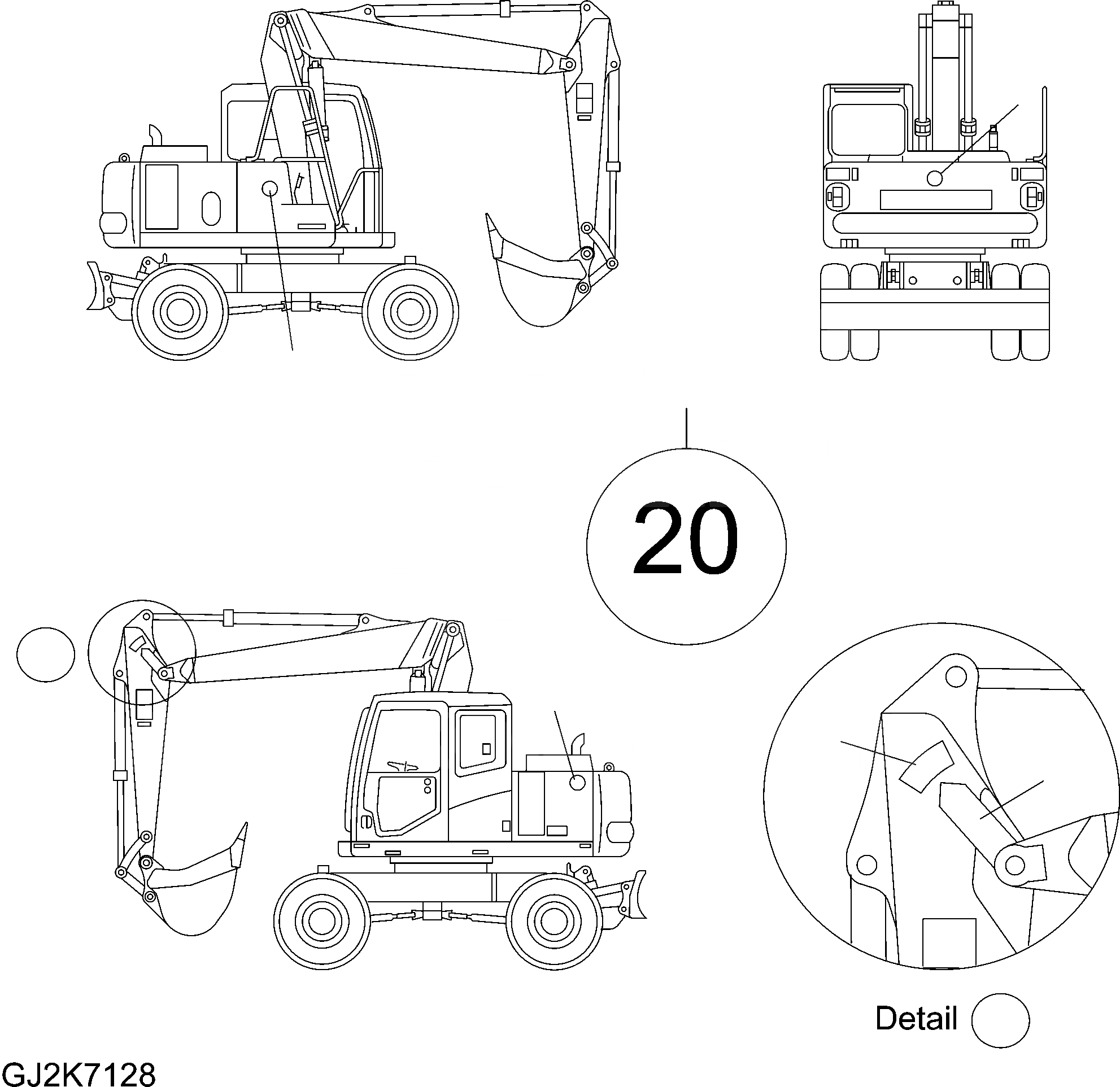 Схема запчастей Komatsu PW148-8 - ДОПОЛН. ТАБЛИЧКИS (ДЛЯ ГЕРМАН. И AUSTRIA) U МАРКИРОВКА