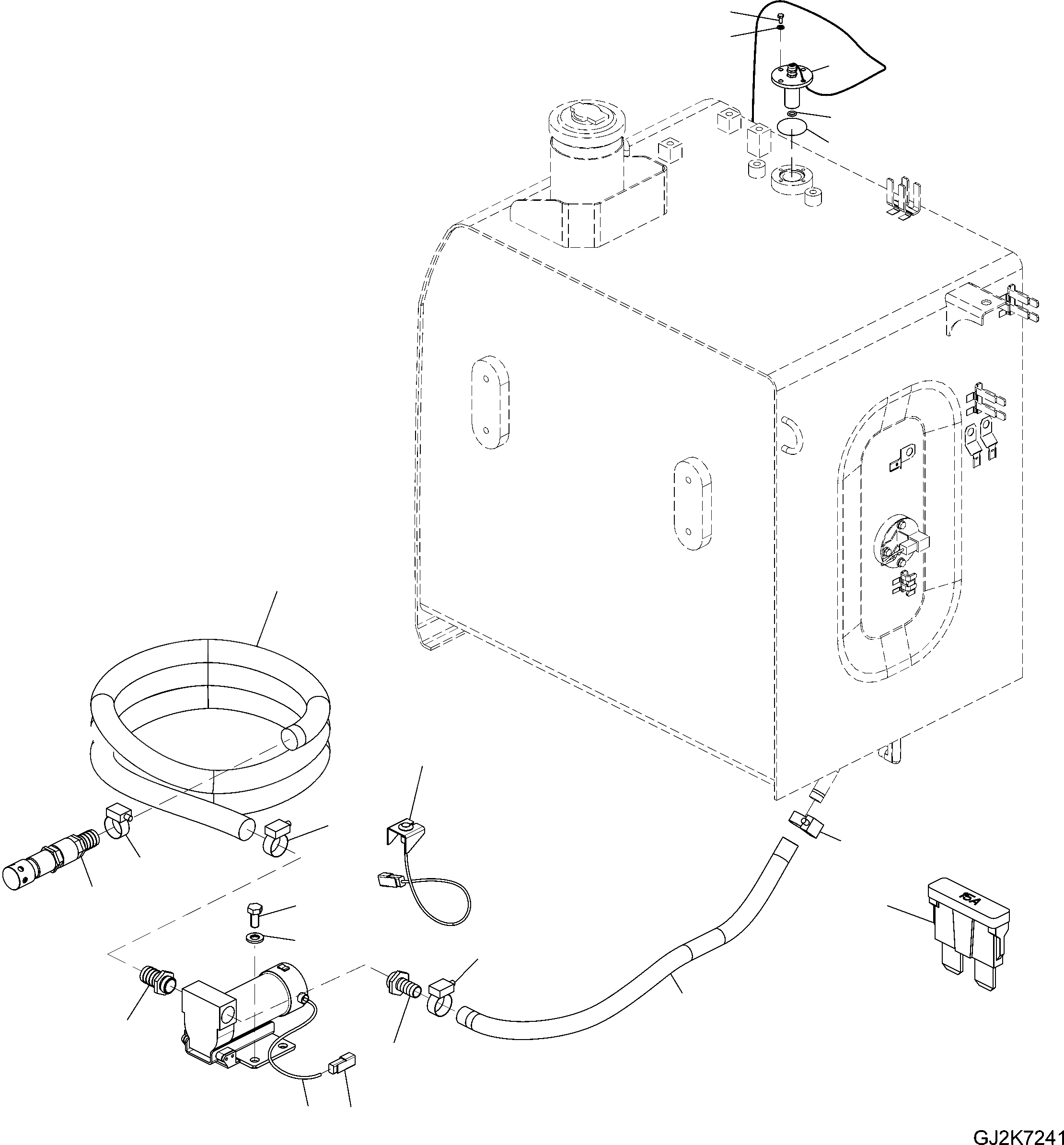 Схема запчастей Komatsu PW148-8 - ЗАПРАВОЧН. НАСОС W РАЗНОЕ