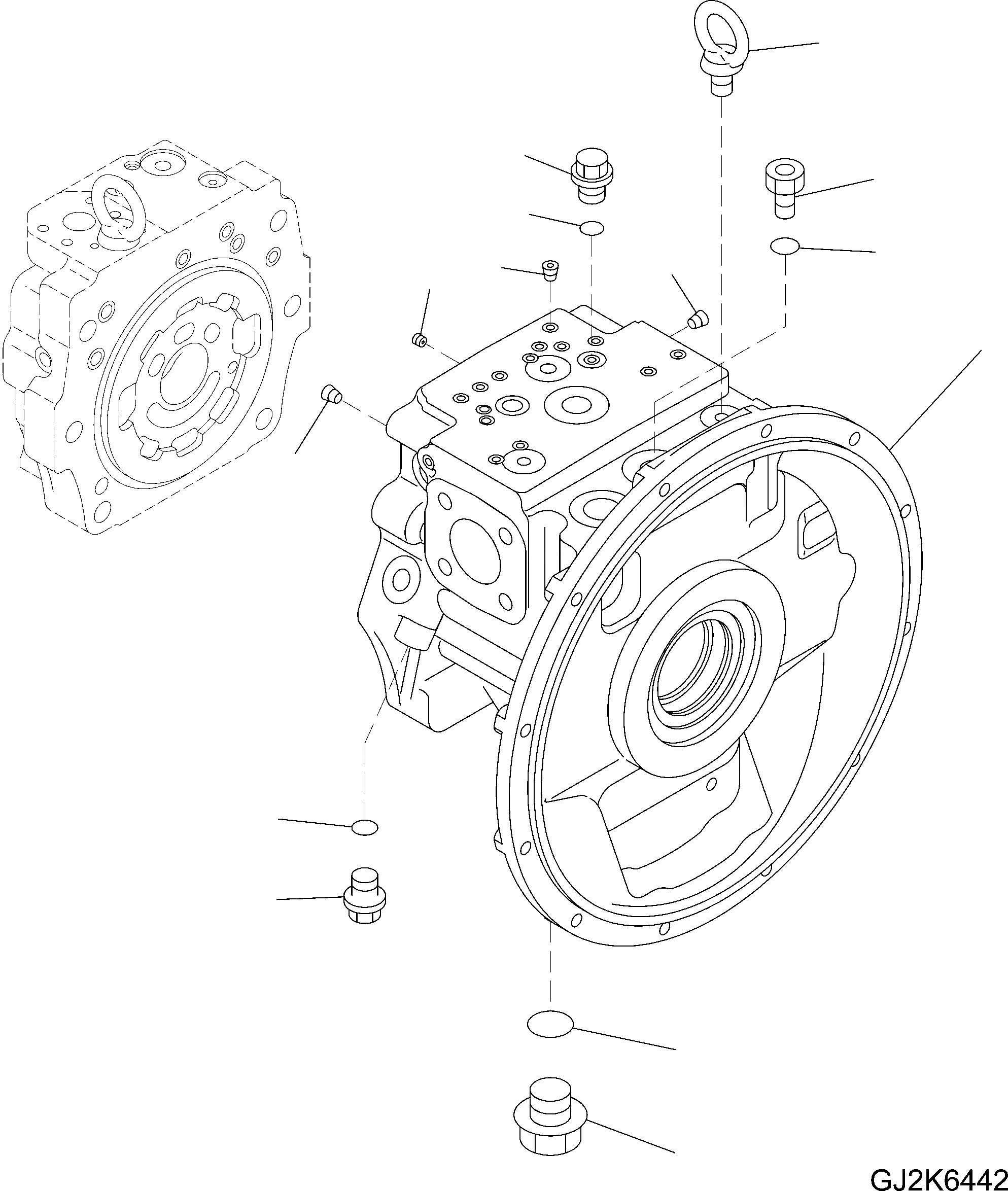 Схема запчастей Komatsu PW148-8 - ОСНОВН. НАСОС (/7) Y ОСНОВН. КОМПОНЕНТЫ И РЕМКОМПЛЕКТЫ