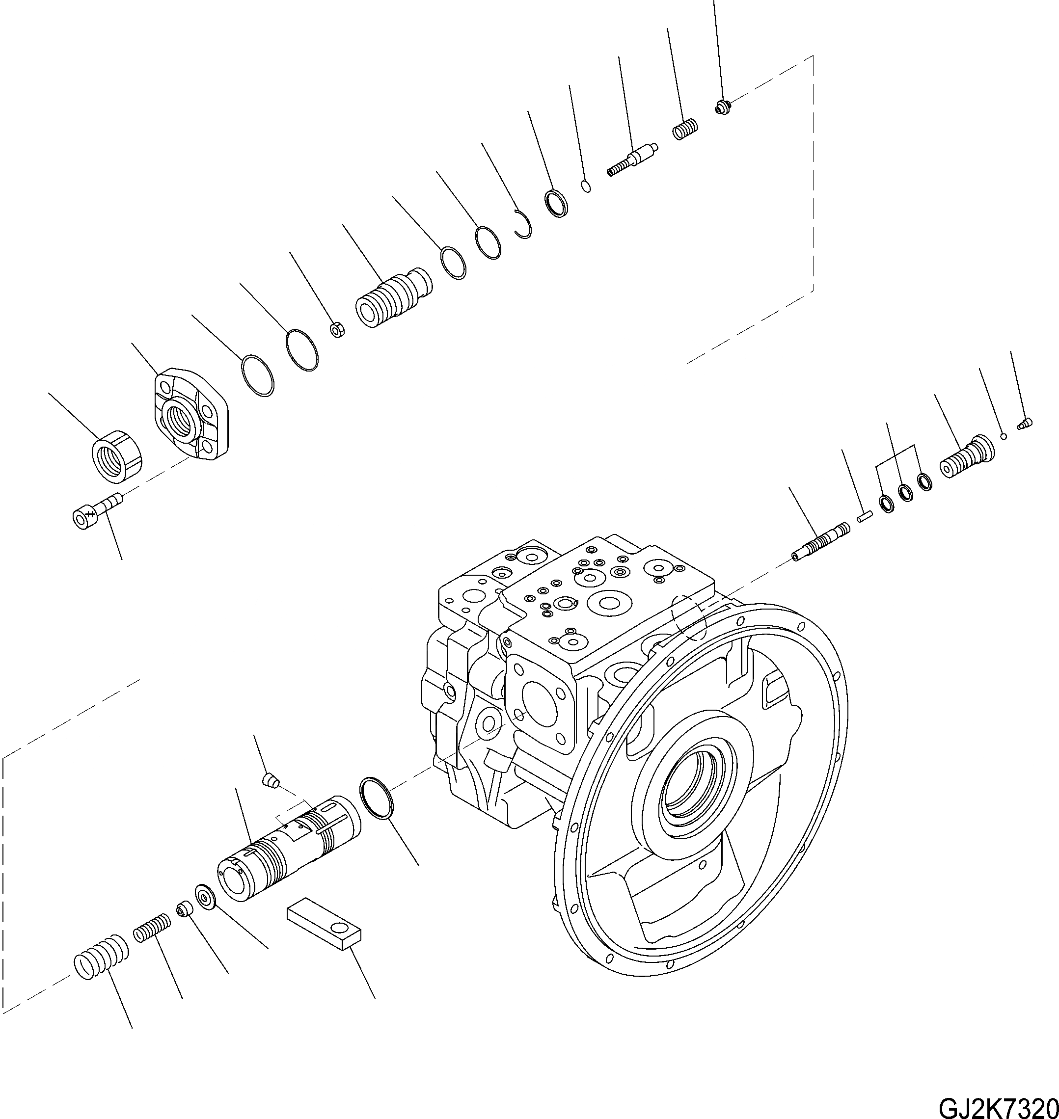 Схема запчастей Komatsu PW148-8 - ОСНОВН. НАСОС (/7) Y ОСНОВН. КОМПОНЕНТЫ И РЕМКОМПЛЕКТЫ