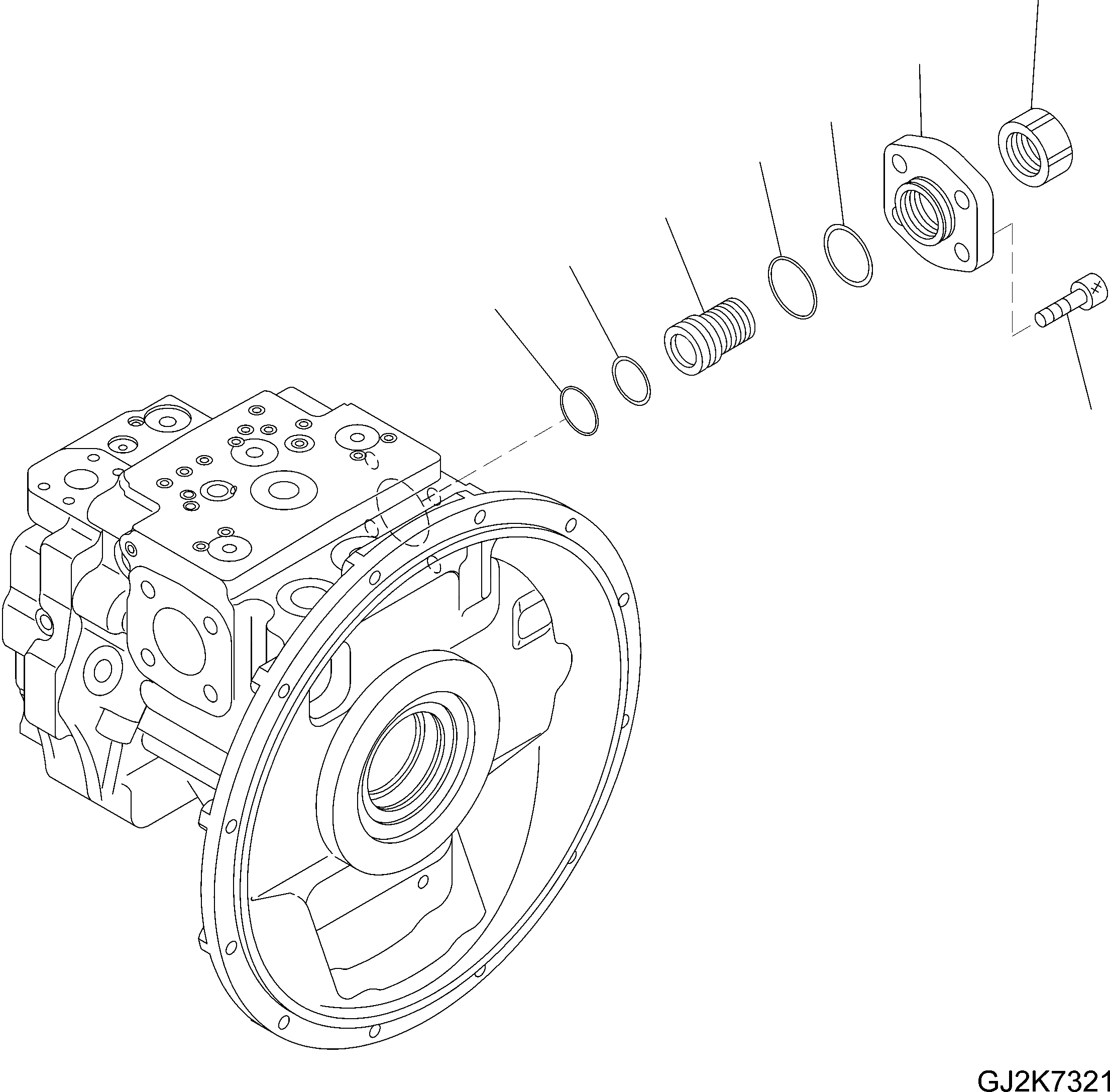 Схема запчастей Komatsu PW148-8 - ОСНОВН. НАСОС (/7) Y ОСНОВН. КОМПОНЕНТЫ И РЕМКОМПЛЕКТЫ