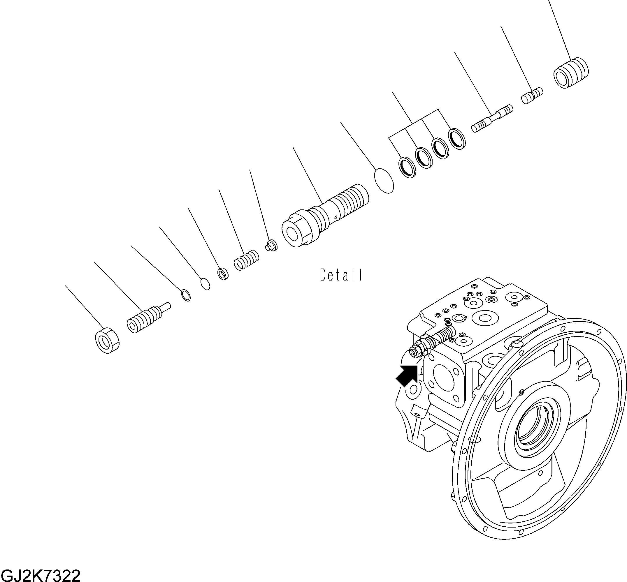 Схема запчастей Komatsu PW148-8 - ОСНОВН. НАСОС (/7) Y ОСНОВН. КОМПОНЕНТЫ И РЕМКОМПЛЕКТЫ