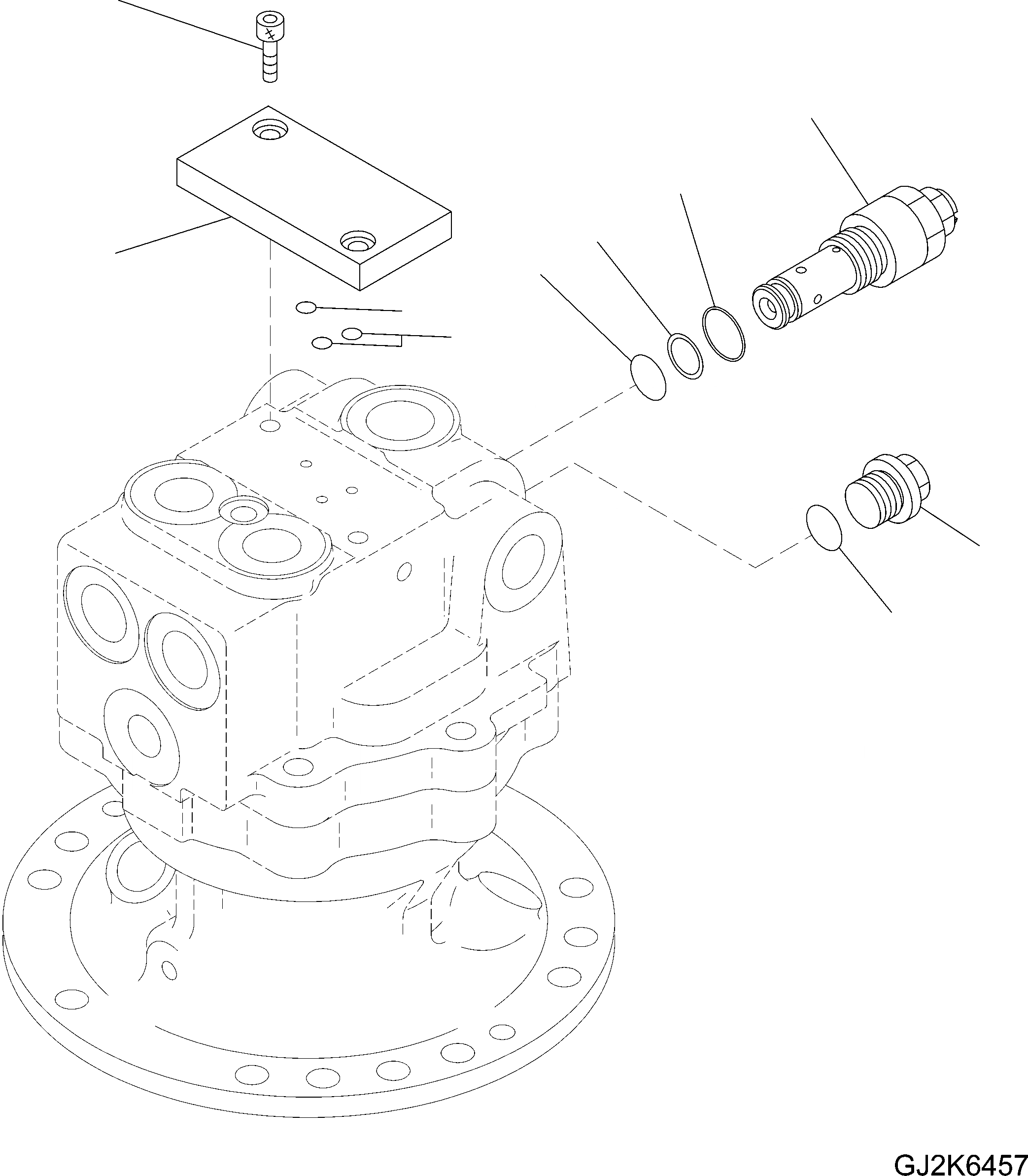 Схема запчастей Komatsu PW148-8 - МОТОР ПОВОРОТА (/) Y ОСНОВН. КОМПОНЕНТЫ И РЕМКОМПЛЕКТЫ