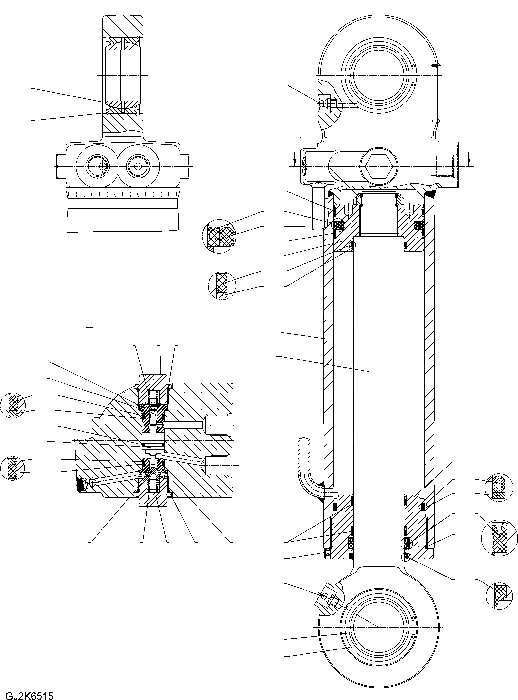 Схема запчастей Komatsu PW148-8 - ЦИЛИНДР ОТВАЛА Y ОСНОВН. КОМПОНЕНТЫ И РЕМКОМПЛЕКТЫ