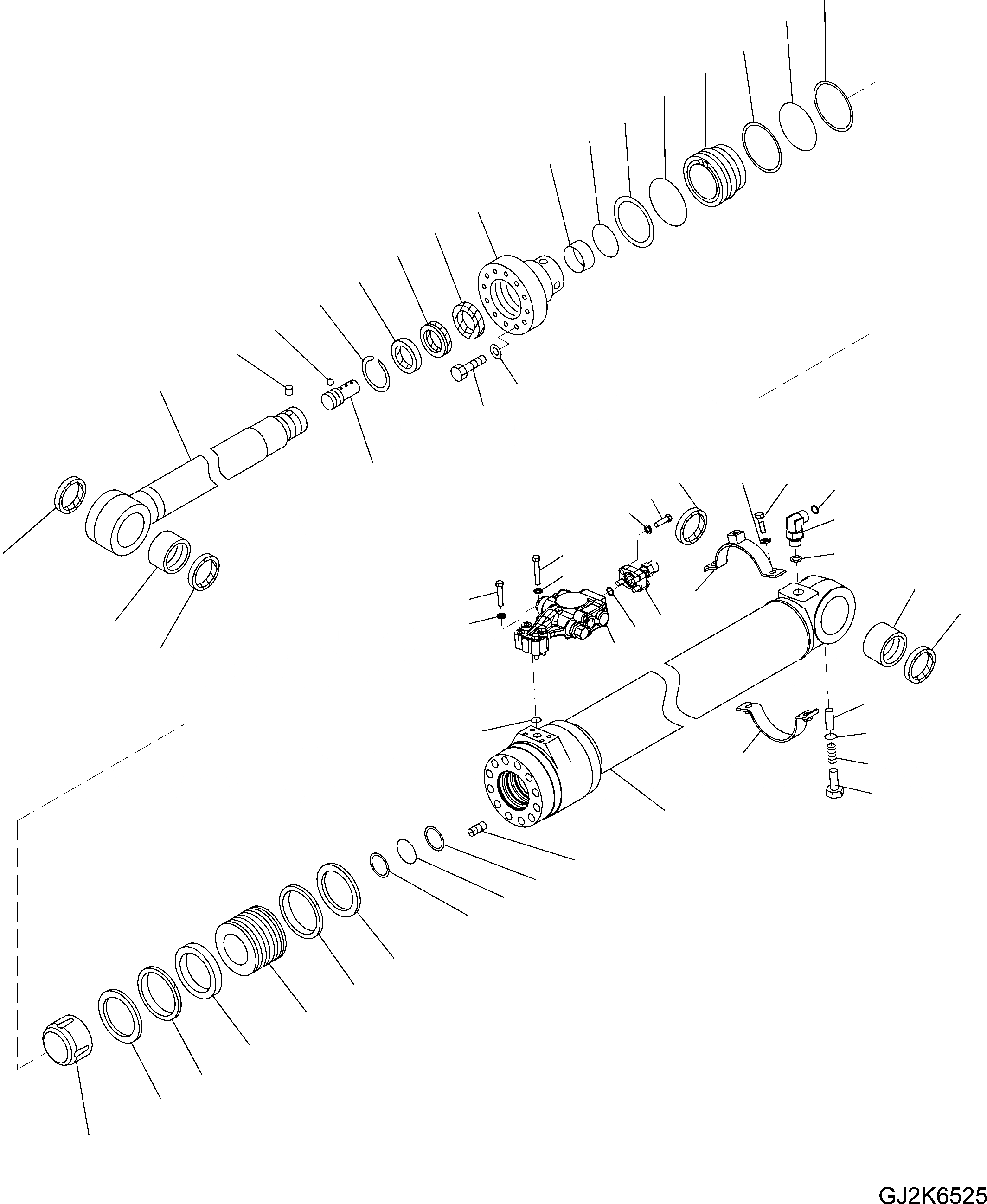 Схема запчастей Komatsu PW148-8 - ЦИЛИНДР РУКОЯТИ(С КЛАПАН БЕЗОПАСНОСТИ) (ВНУТР. ЧАСТИ) (№H-UP) Y ОСНОВН. КОМПОНЕНТЫ И РЕМКОМПЛЕКТЫ
