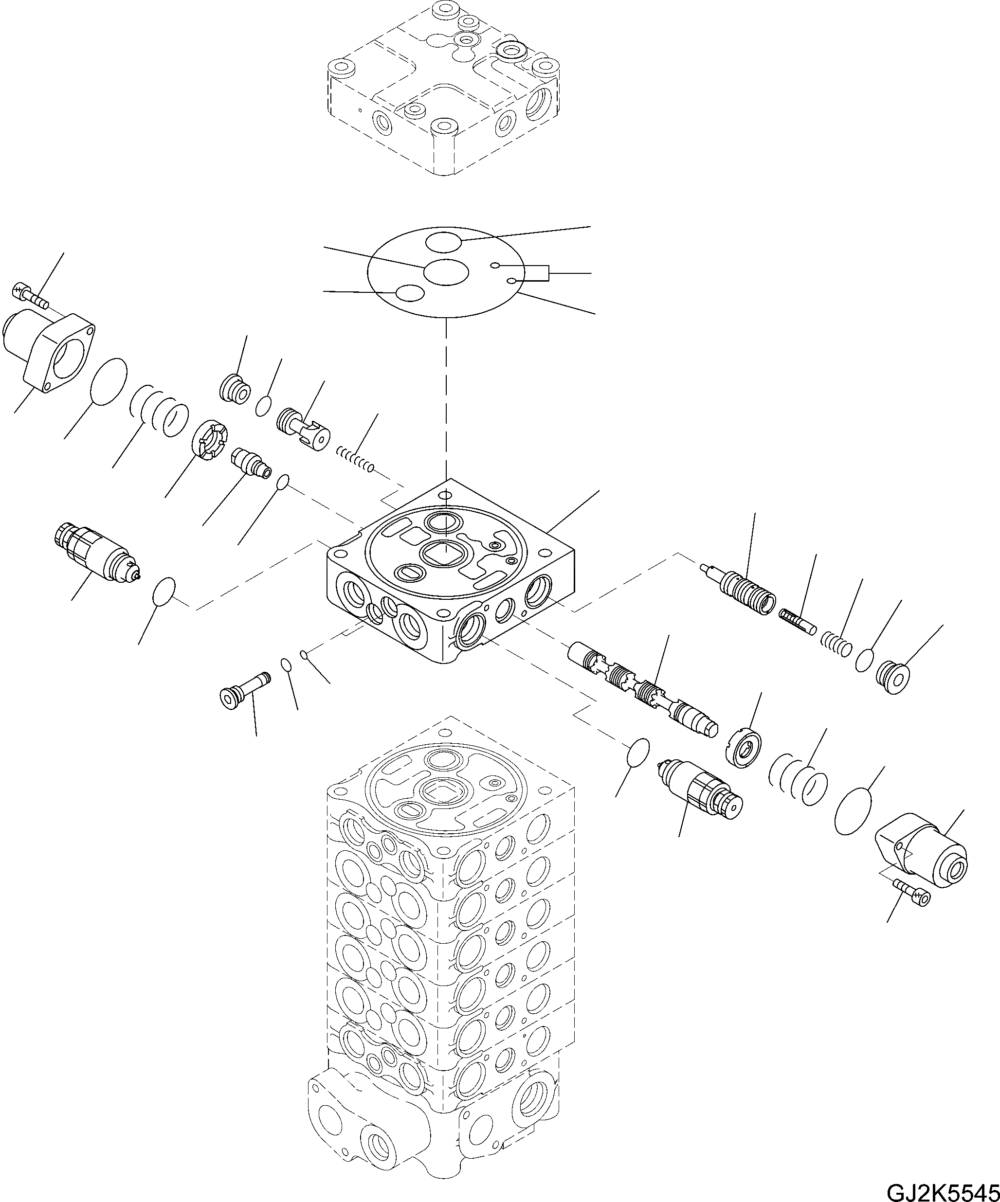 Схема запчастей Komatsu PW148-8 - ОСНОВН. КЛАПАН (7-СЕКЦИОНН.) (ONE-ЧАСТИ СТРЕЛА - ONE НАВЕСН. ОБОРУД) (9/9) Y ОСНОВН. КОМПОНЕНТЫ И РЕМКОМПЛЕКТЫ