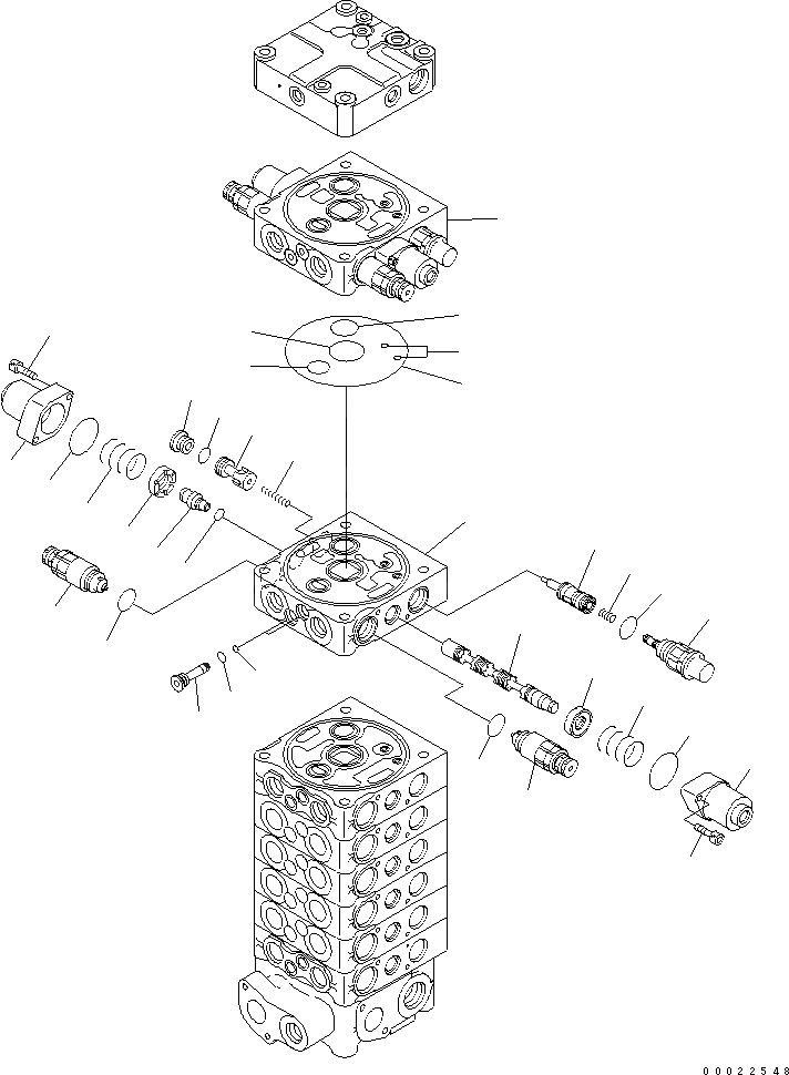 Схема запчастей Komatsu PW148-8 - ОСНОВН. КЛАПАН (8-СЕКЦИОНН.) (ONE-ЧАСТИ СТРЕЛА - TWO НАВЕСН. ОБОРУДS) (9/9) Y ОСНОВН. КОМПОНЕНТЫ И РЕМКОМПЛЕКТЫ