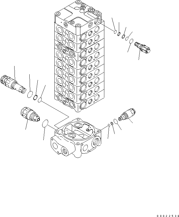 Схема запчастей Komatsu PW148-8 - ОСНОВН. КЛАПАН (9-СЕКЦИОНН.) (TWO-ЧАСТИ СТРЕЛА - TWO НАВЕСН. ОБОРУДS) (/9) Y ОСНОВН. КОМПОНЕНТЫ И РЕМКОМПЛЕКТЫ