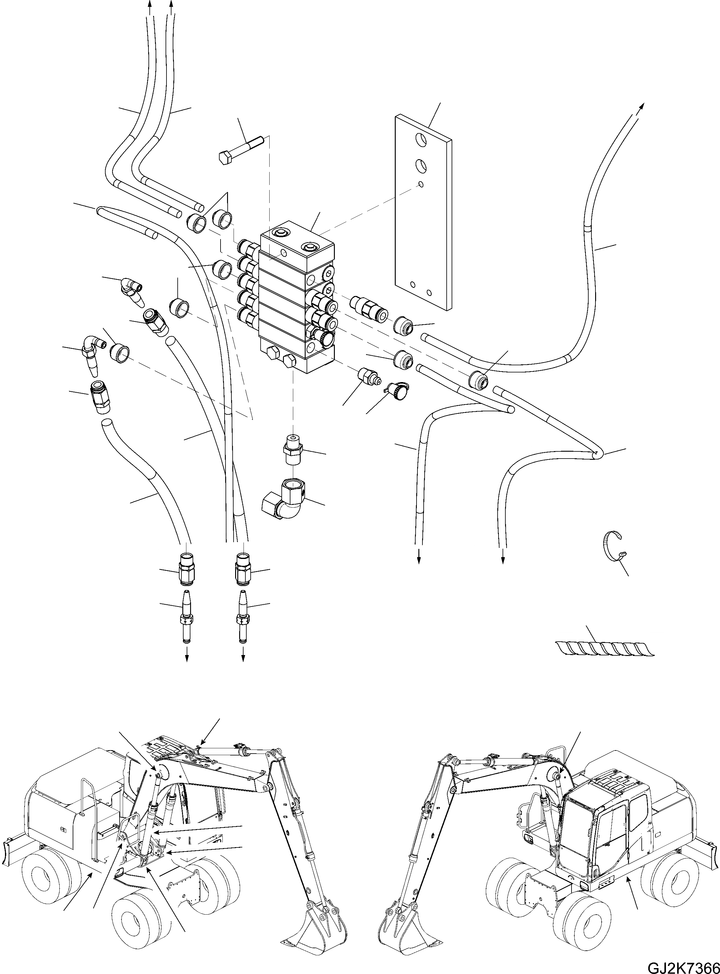 Схема запчастей Komatsu PW148-8 - СТРЕЛА ФИДЕР (ONE-ЧАСТИ СТРЕЛА) - CENTRAL СМАЗКА (АВТОМАТИЧ.) Y ОСНОВН. КОМПОНЕНТЫ И РЕМКОМПЛЕКТЫ