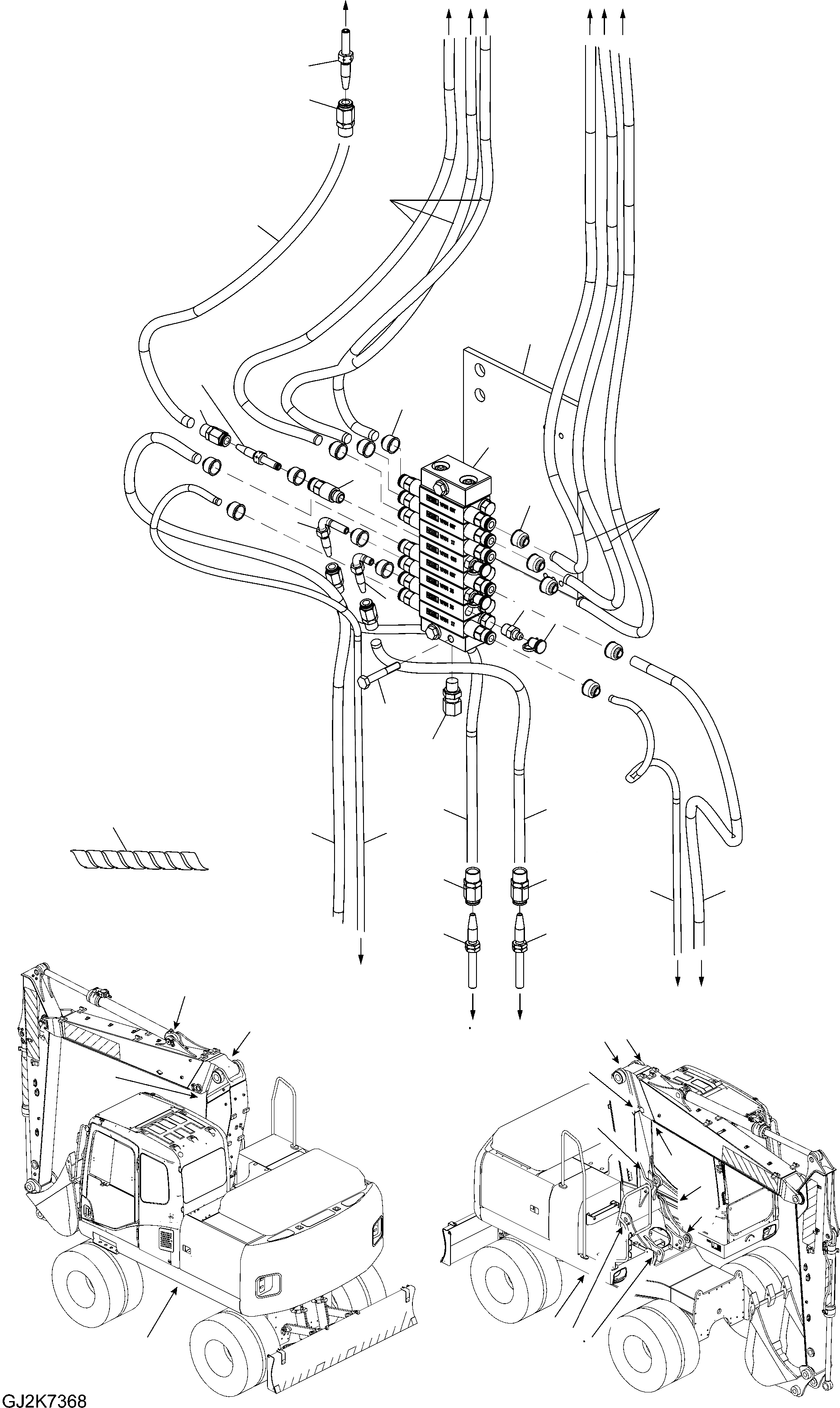 Схема запчастей Komatsu PW148-8 - СТРЕЛА ФИДЕР (TWO-ЧАСТИ СТРЕЛА) - CENTRAL СМАЗКА (АВТОМАТИЧ.) Y ОСНОВН. КОМПОНЕНТЫ И РЕМКОМПЛЕКТЫ