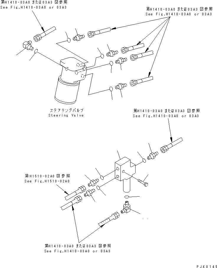 Схема запчастей Komatsu PW150ES-6K - РУЛЕВ. УПРАВЛЕНИЕ ЛИНИЯ (АДАПТЕР И ПАТРУБОК) ГИДРАВЛИКА