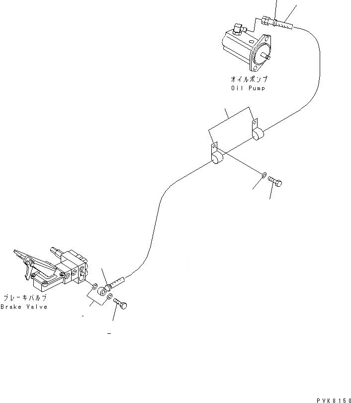 Схема запчастей Komatsu PW150ES-6K - ТОРМОЗН. ГИДРОЛИНИЯ (КЛАПАН - НАСОС) (ИТАЛИЯ СПЕЦ-Я.) ГИДРАВЛИКА