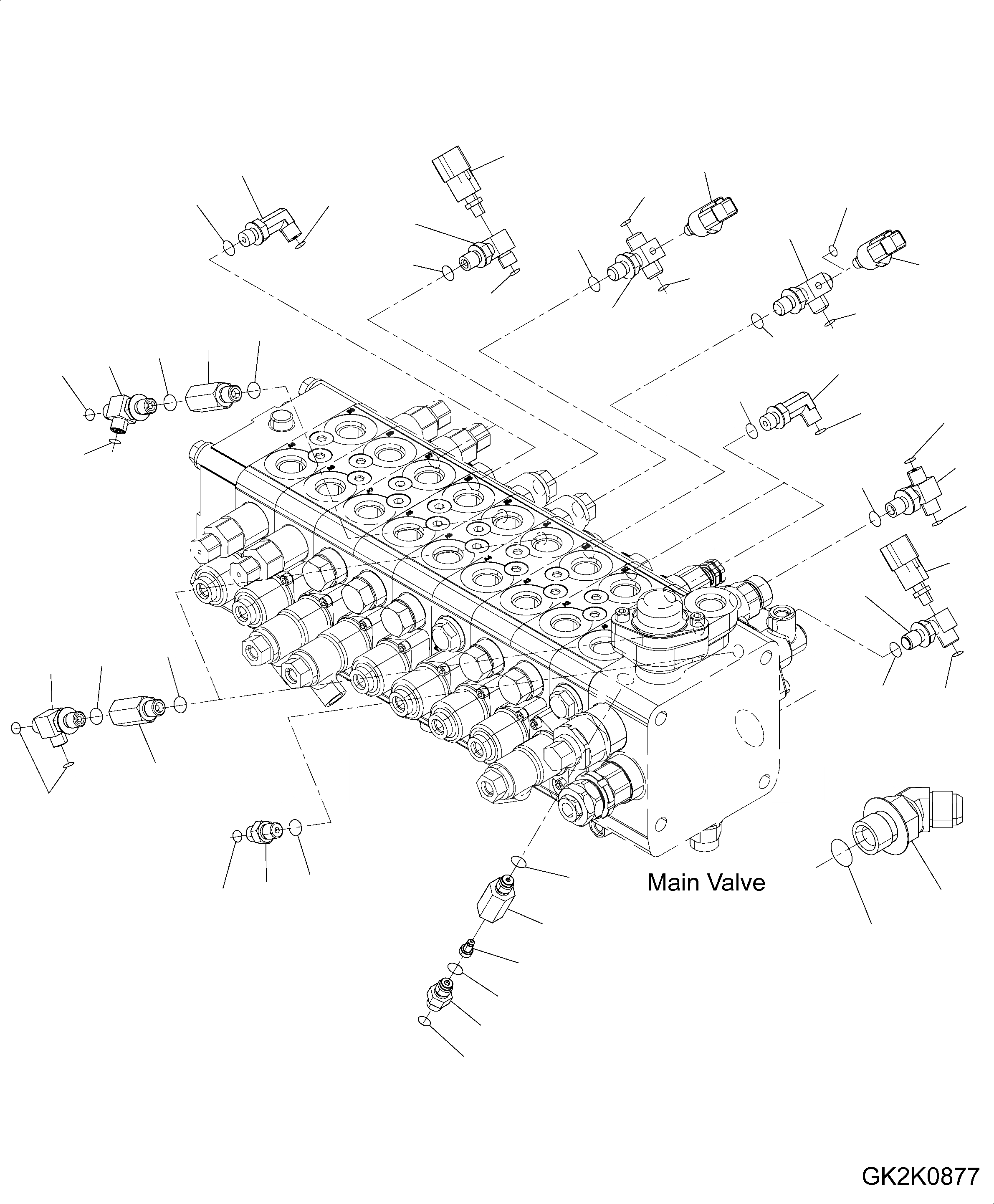 Схема запчастей Komatsu PW160-8 - ОСНОВН. УПРАВЛЯЮЩ. КЛАПАН, 9-СЕКЦИОНН., ДЛЯ TWO-ЧАСТИ СТРЕЛА, -НАВЕСН. ОБОРУД, СОЕДИНИТЕЛЬН. ЧАСТИ (/) ОСНОВН. УПРАВЛЯЮЩ. КЛАПАН, 9-СЕКЦИОНН., ДЛЯ TWO-ЧАСТИ СТРЕЛА, -НАВЕСН. ОБОРУД