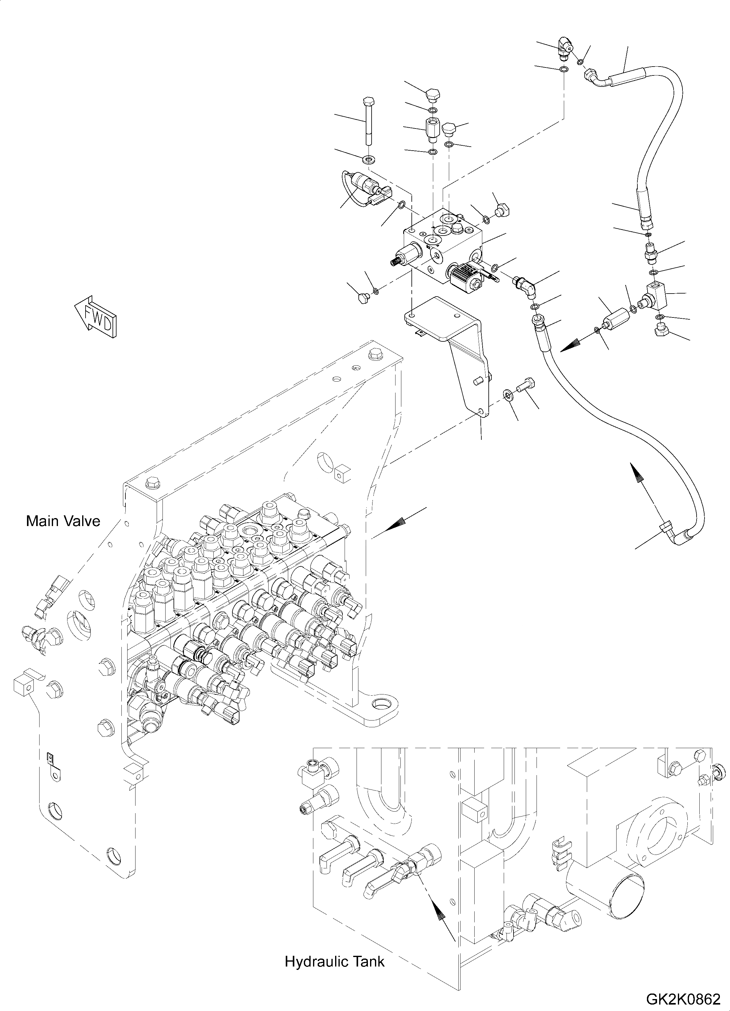 Схема запчастей Komatsu PW160-8 - БЫСТРОСЪЕМН. МЕХ-М, БЕЗ СТРЕЛА, БЫСТРОСЪЕМН. МЕХ-М ТРУБЫ БЫСТРОСЪЕМН. МЕХ-М, БЕЗ СТРЕЛА