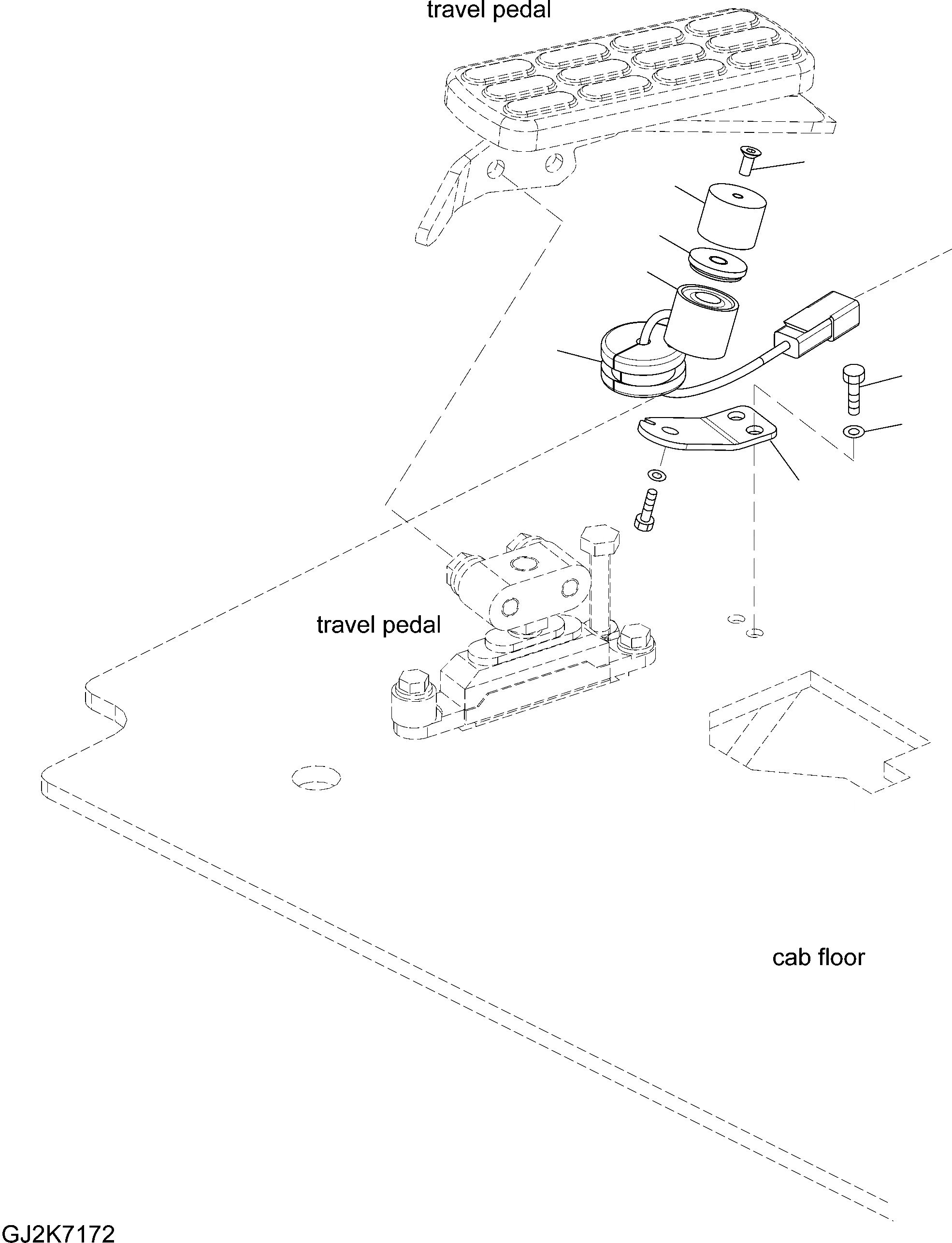 Схема запчастей Komatsu PW160-8 - CRUISE ЭЛЕМЕНТЫ УПРАВЛ-Я - ПЕДАЛЬ ХОДА CRUISE ЭЛЕМЕНТЫ УПРАВЛ-Я - ПЕДАЛЬ ХОДА