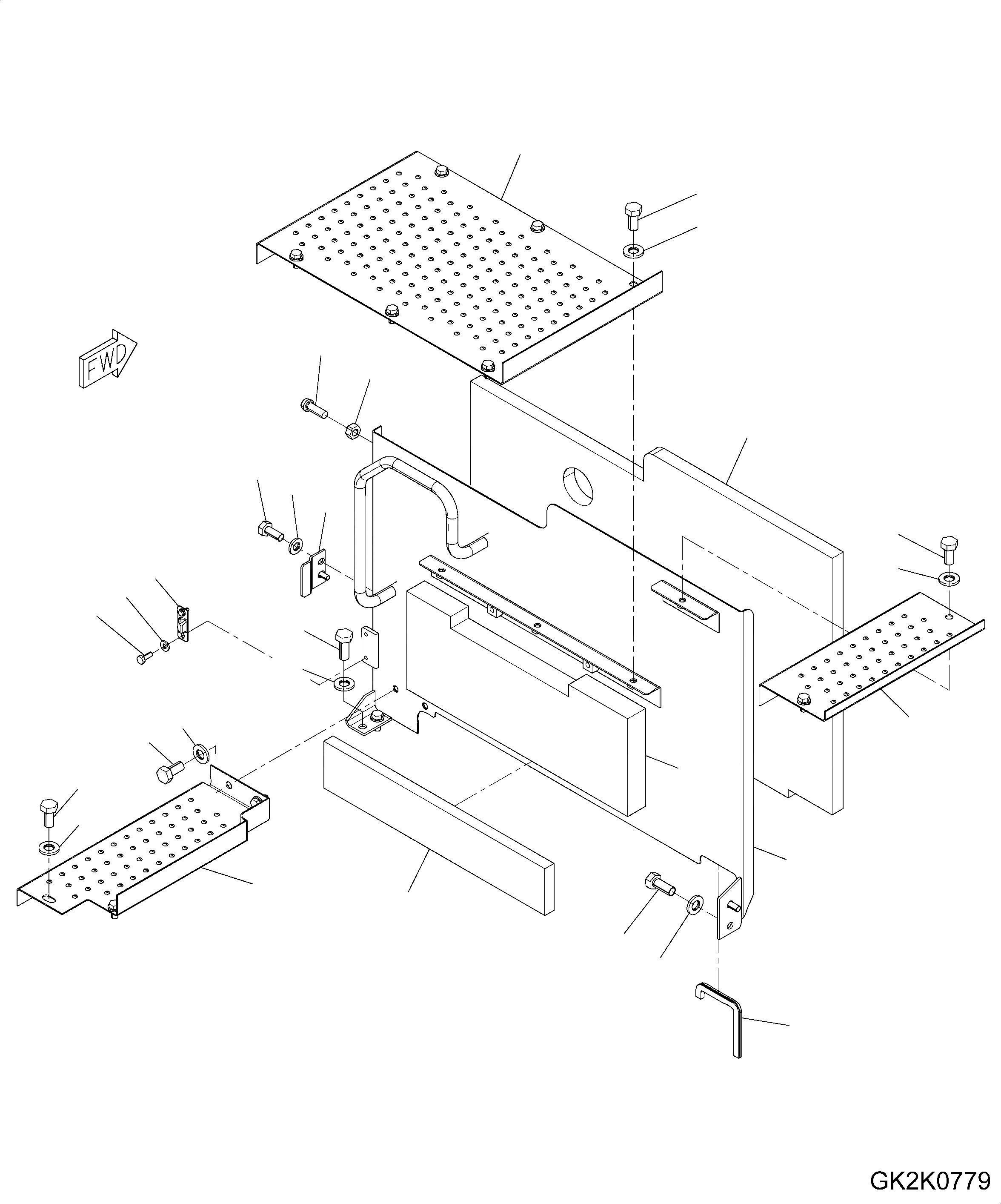 Схема запчастей Komatsu PW160-8 - WALK WAY, КАБИНА WALK WAY